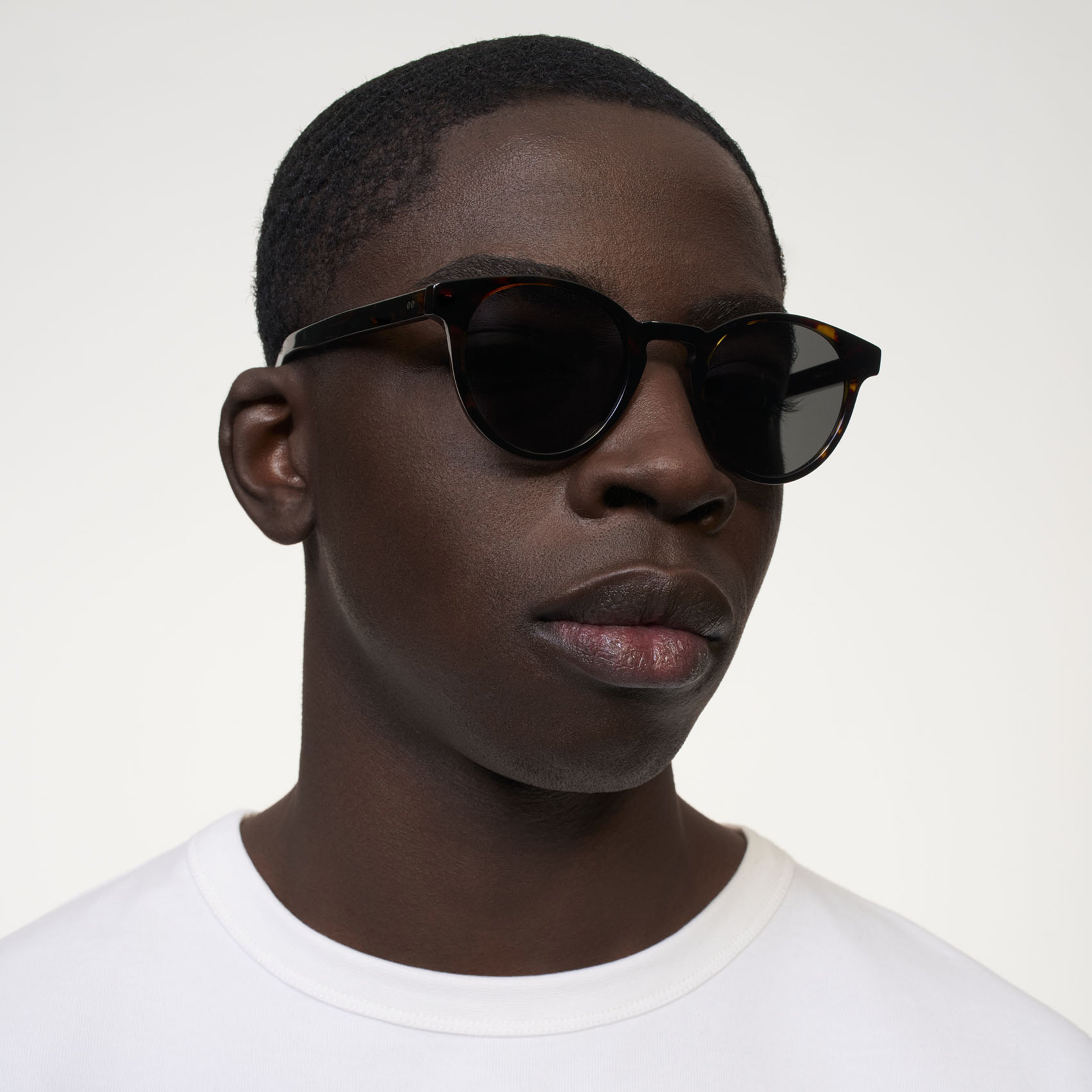 Ace & Tate Sunglasses | Round Acetate in Black, Brown