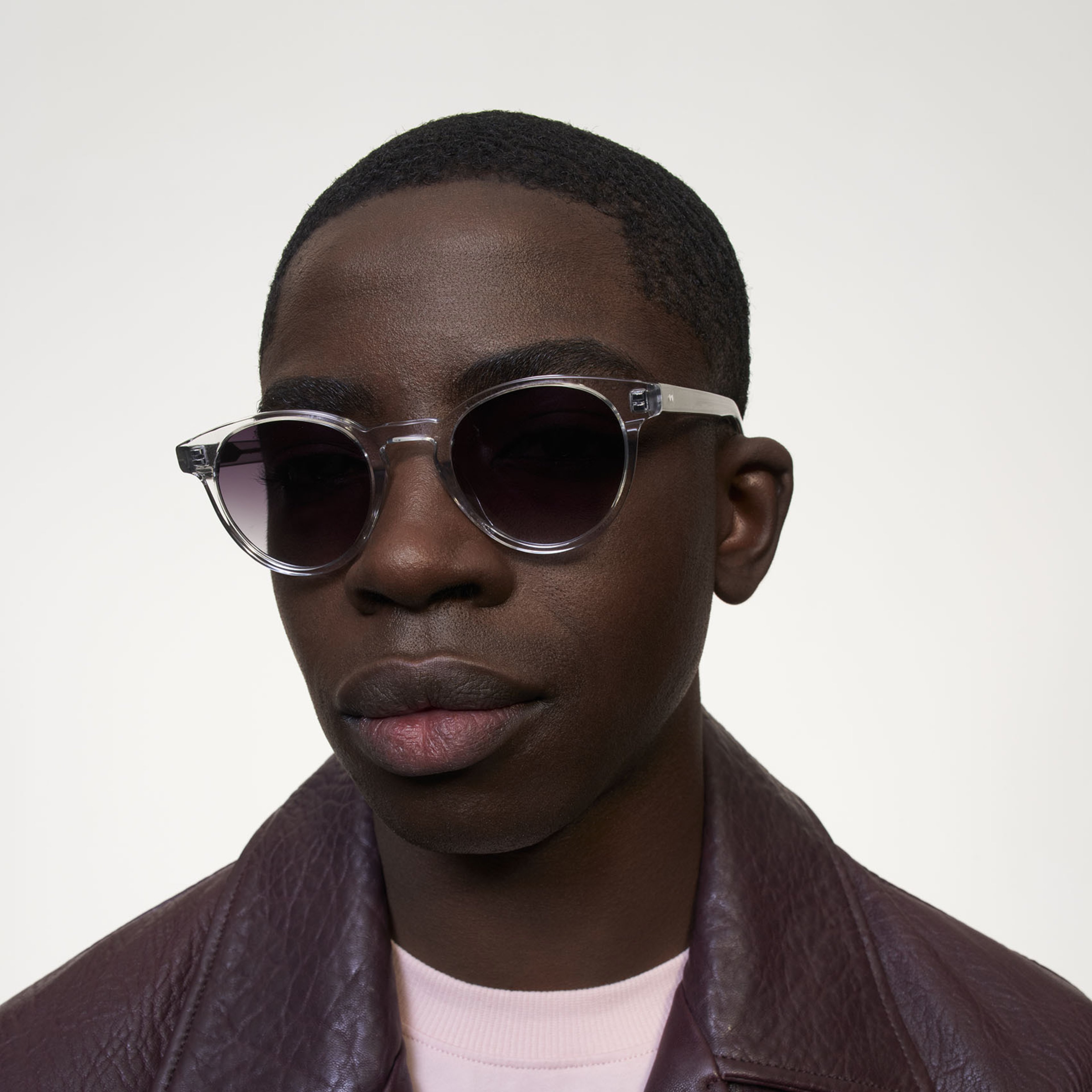 Ace & Tate Sonnenbrillen | Rund Acetat in Transparent, Grau