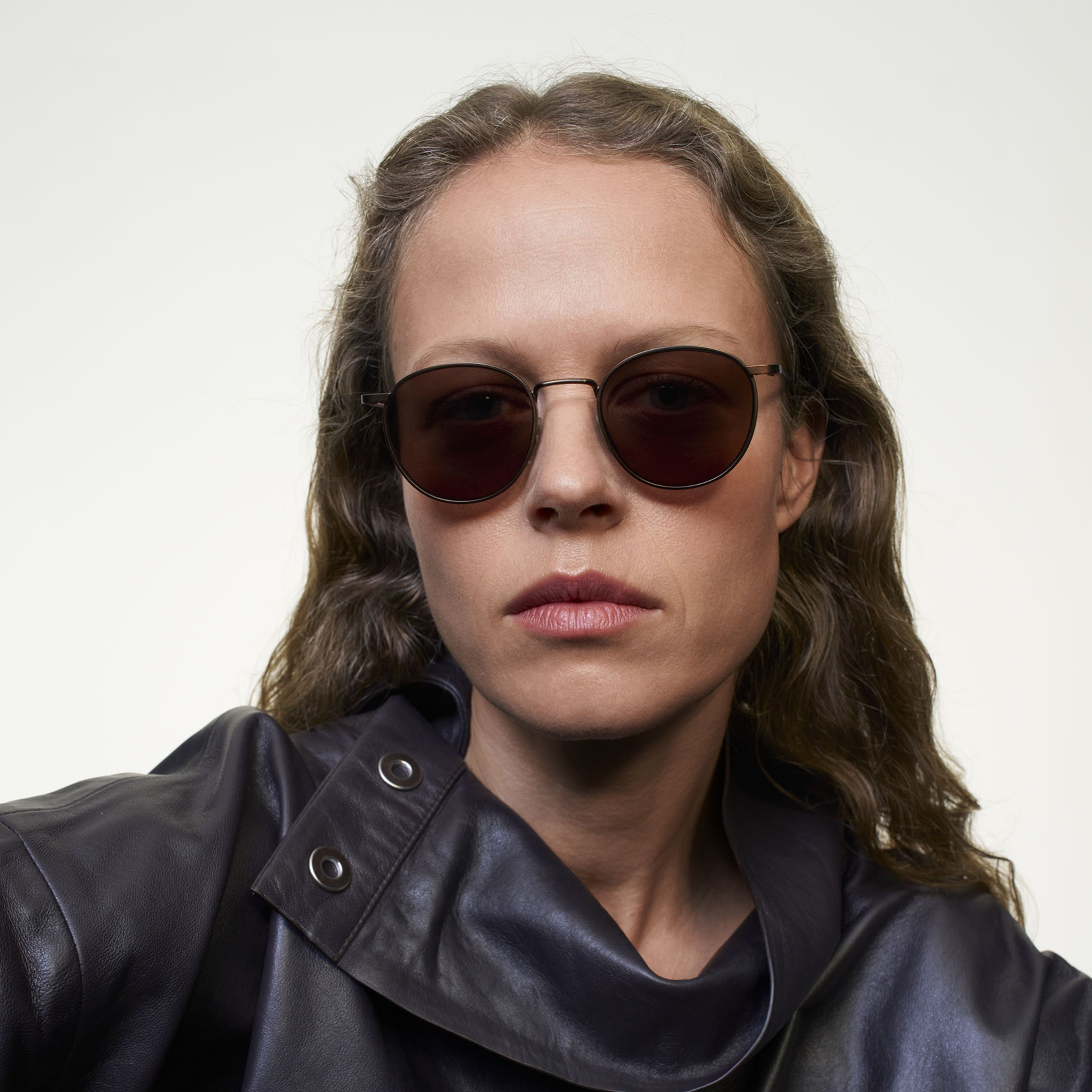 Ace & Tate Sonnenbrillen | Rund Metall in Braun