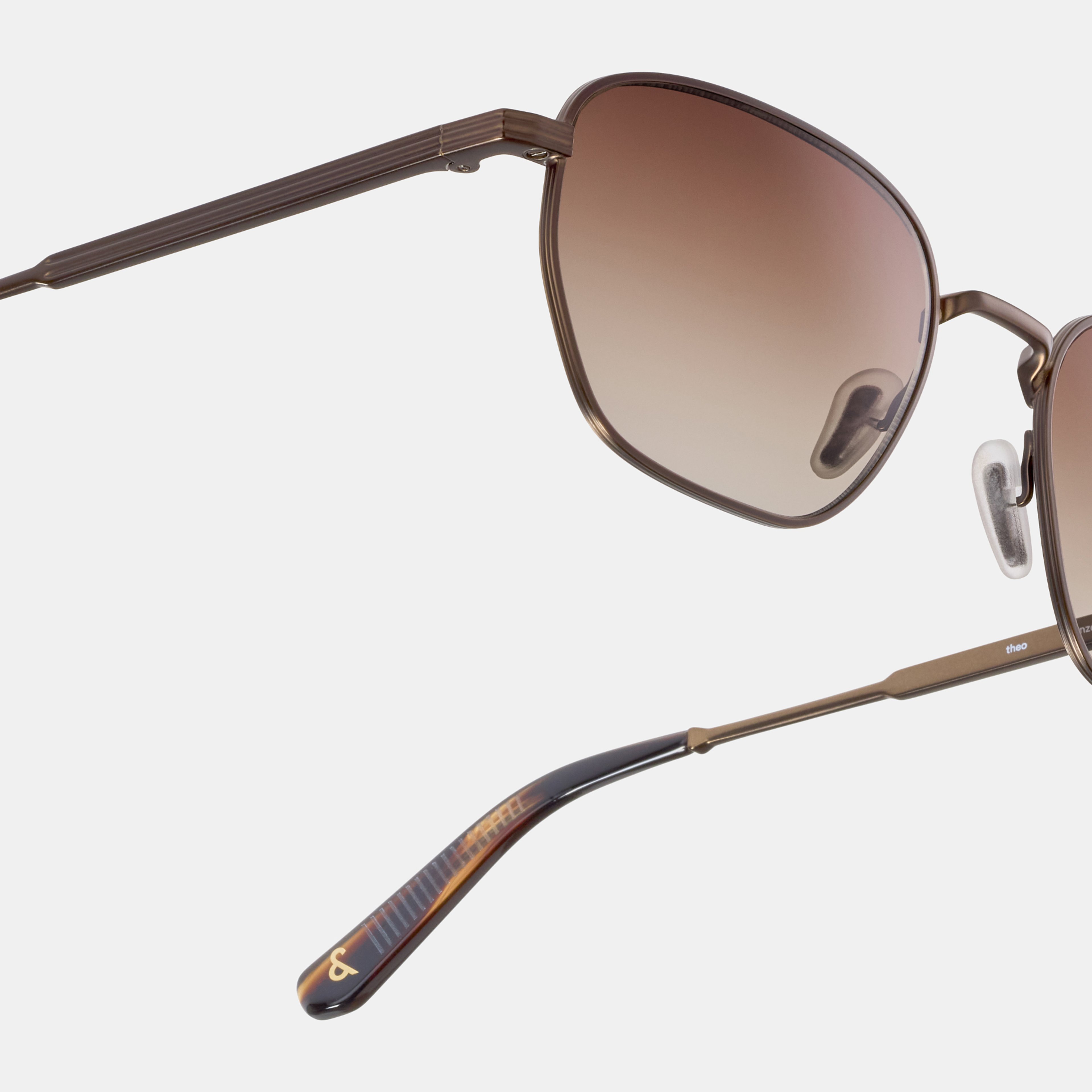 Ace & Tate Sunglasses | Hexagonal Metal in Brown