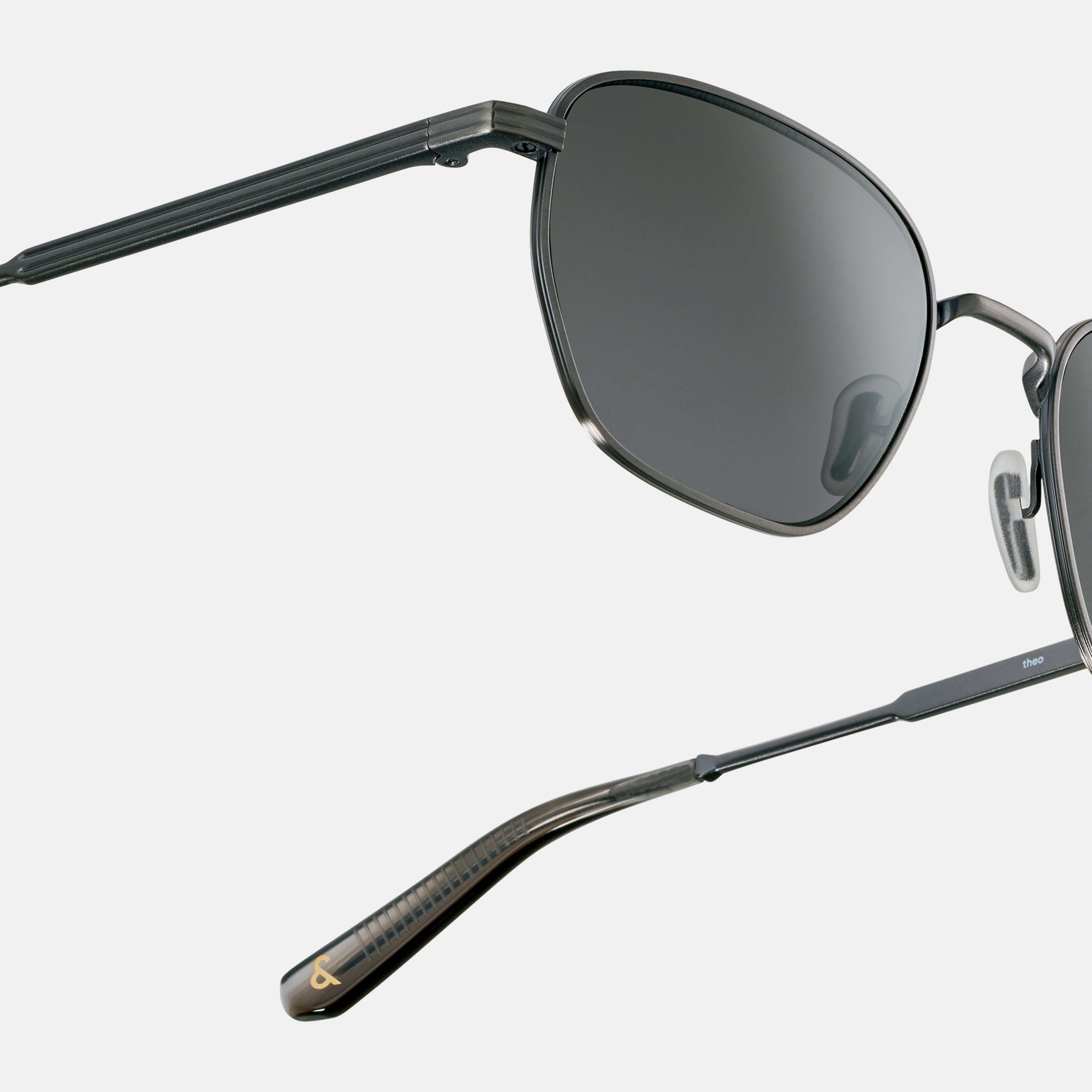 Ace & Tate Sunglasses | Hexagonal Metal in Grey