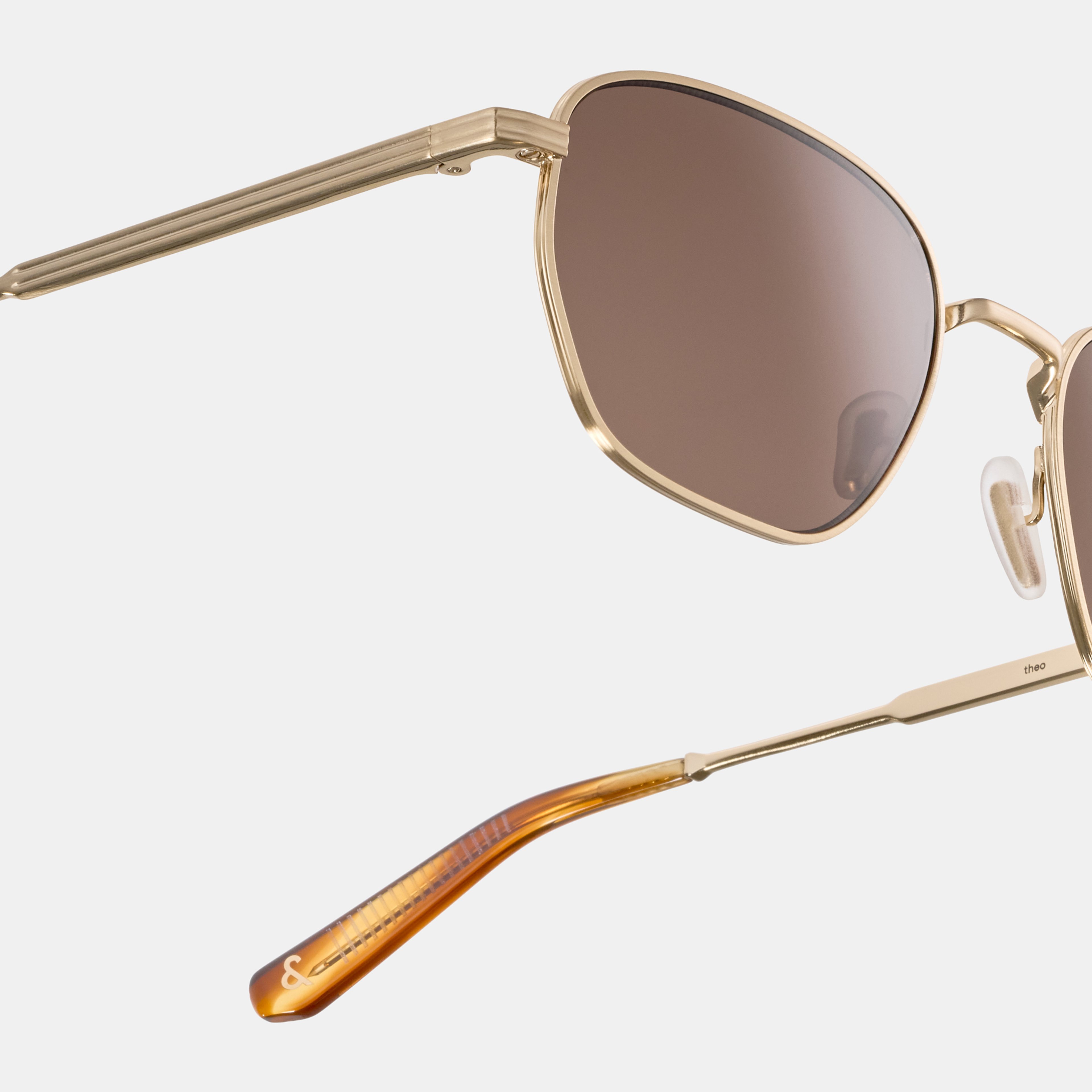 Ace & Tate Sunglasses | Hexagonal Metal in Gold