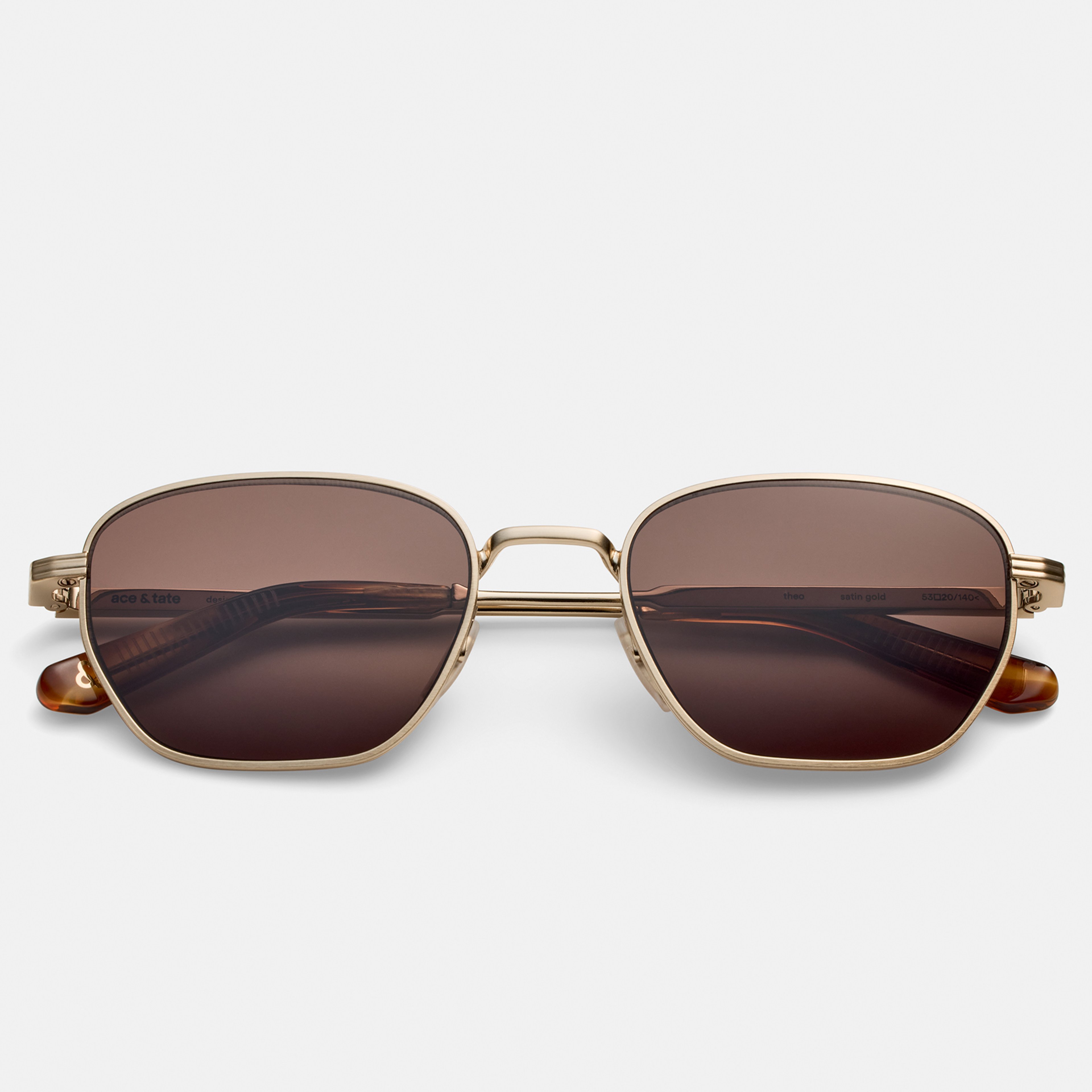 Ace & Tate Sunglasses | Hexagonal Metal in Gold