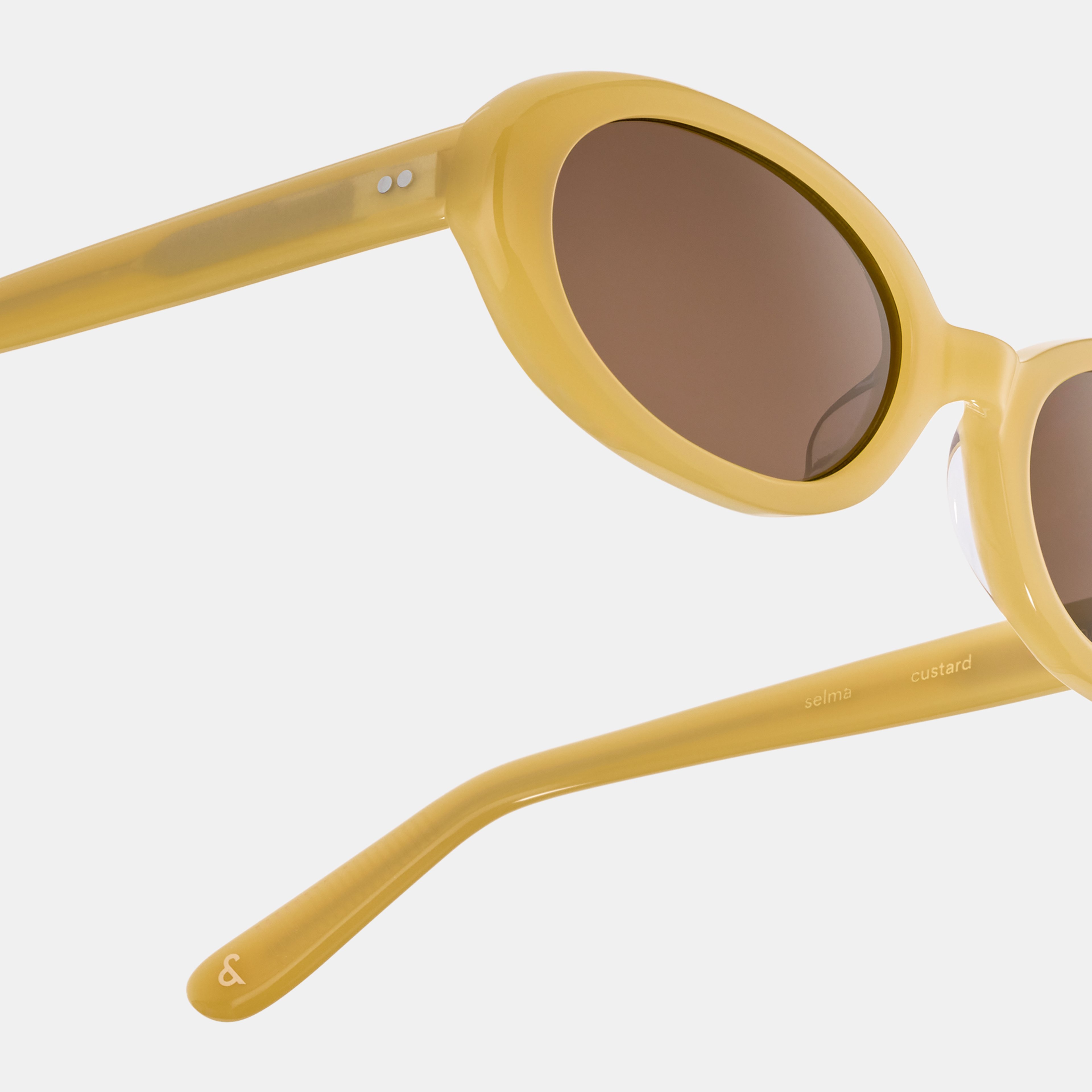 Ace & Tate Solaires | Oval Acétate in Jaune
