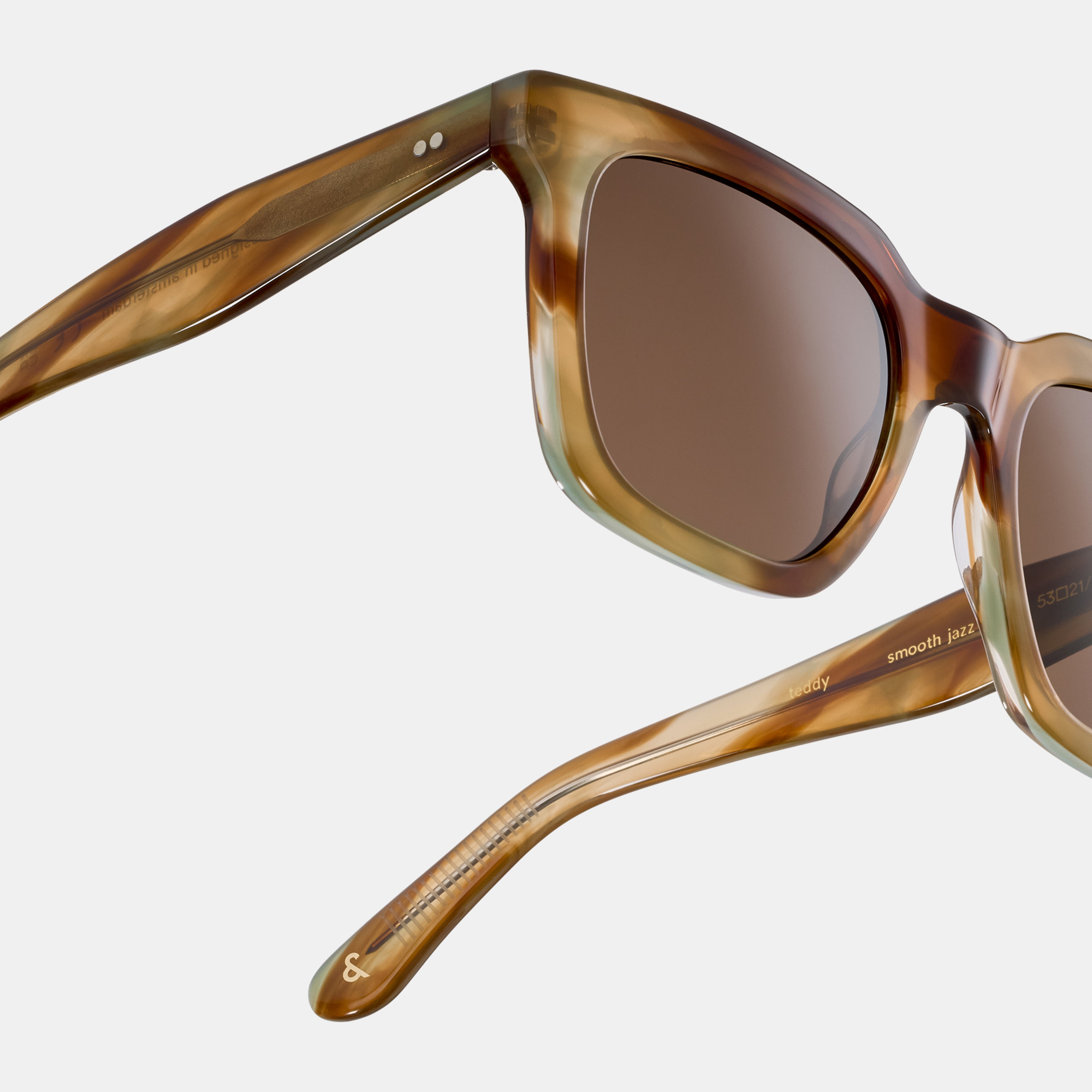 Ace & Tate Sunglasses | Square Acetate in Orange, Yellow, Brown, Green