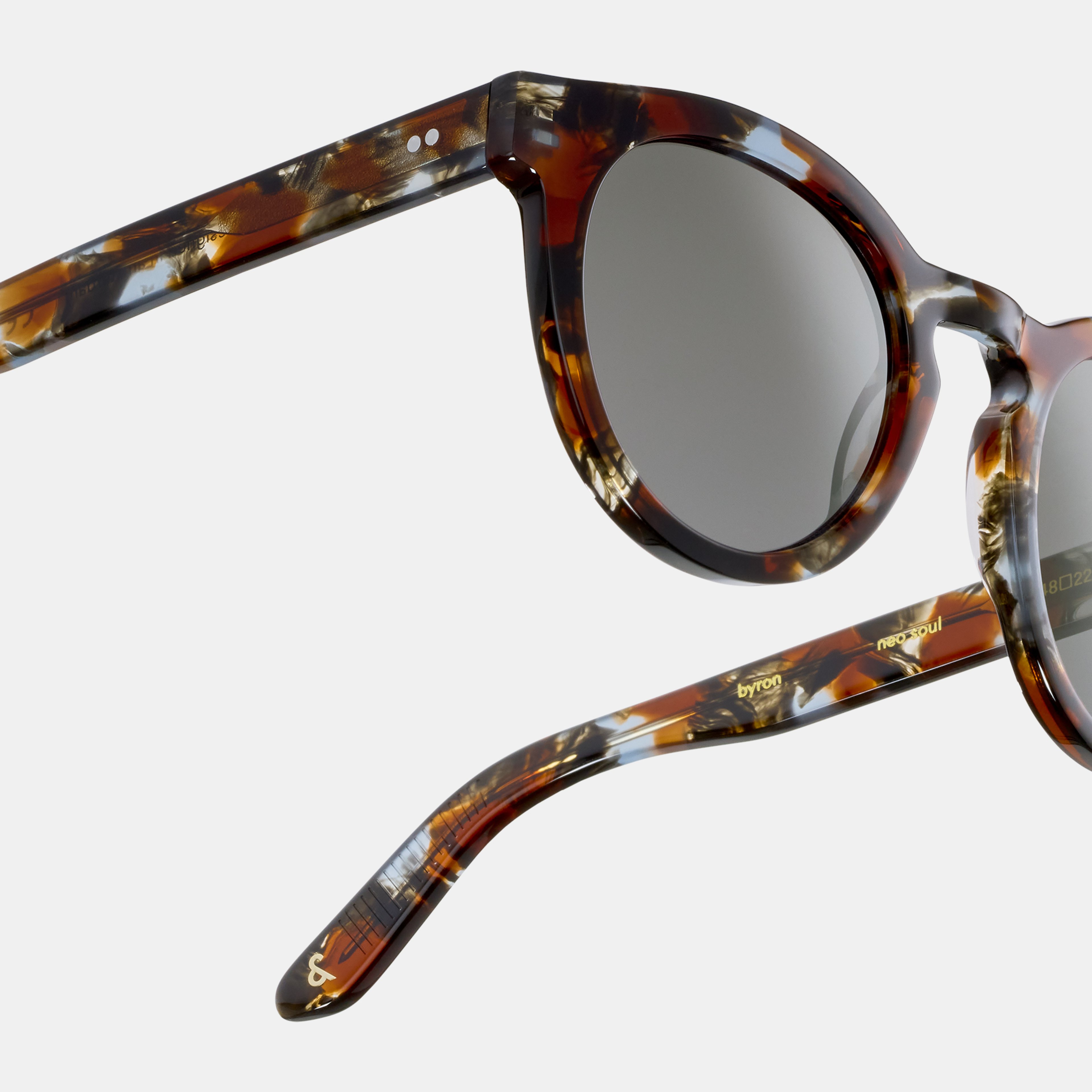 Ace & Tate Sonnenbrillen | Rund Acetat in Blau, Schwarz, Braun