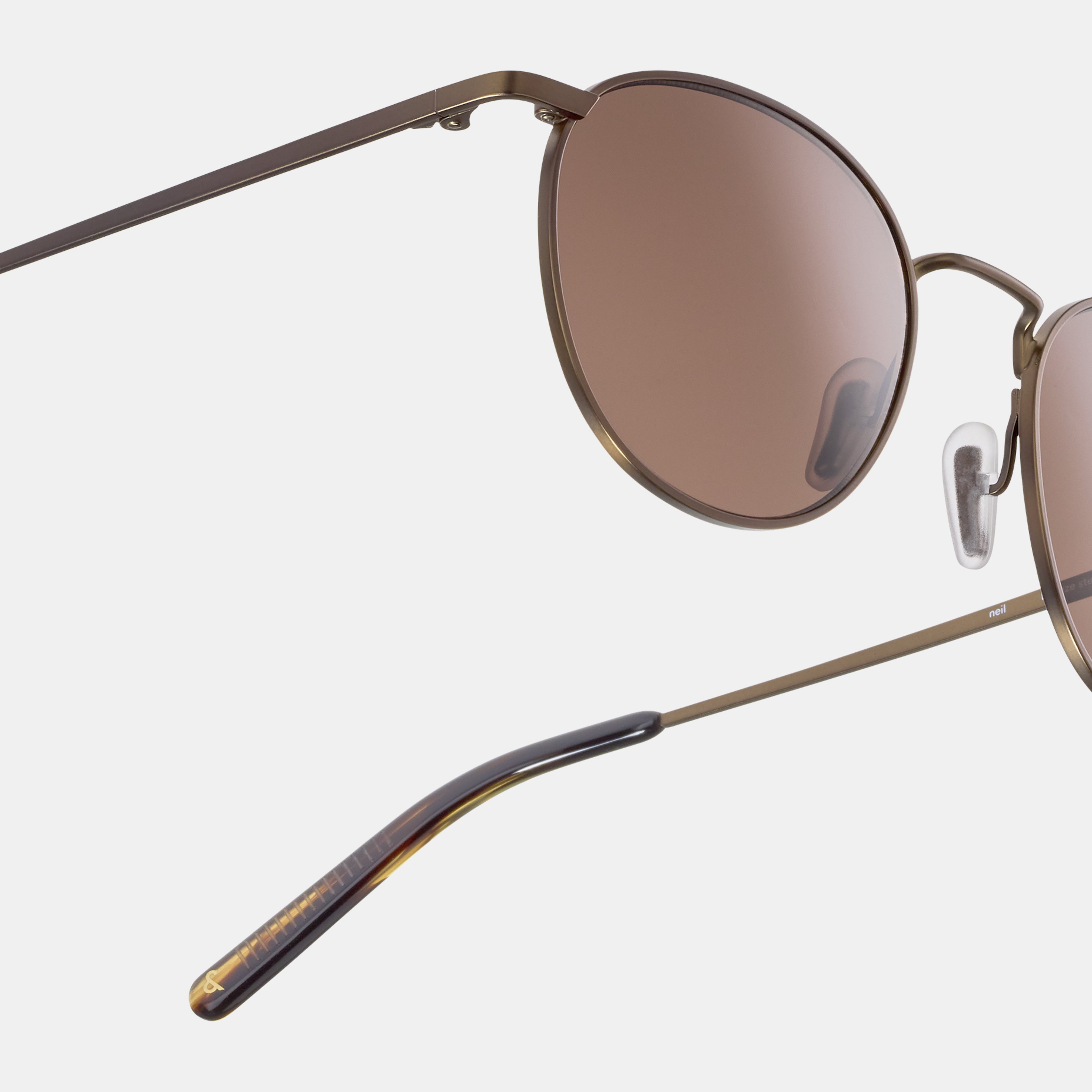 Ace & Tate Sonnenbrillen | Rund Metall in Braun