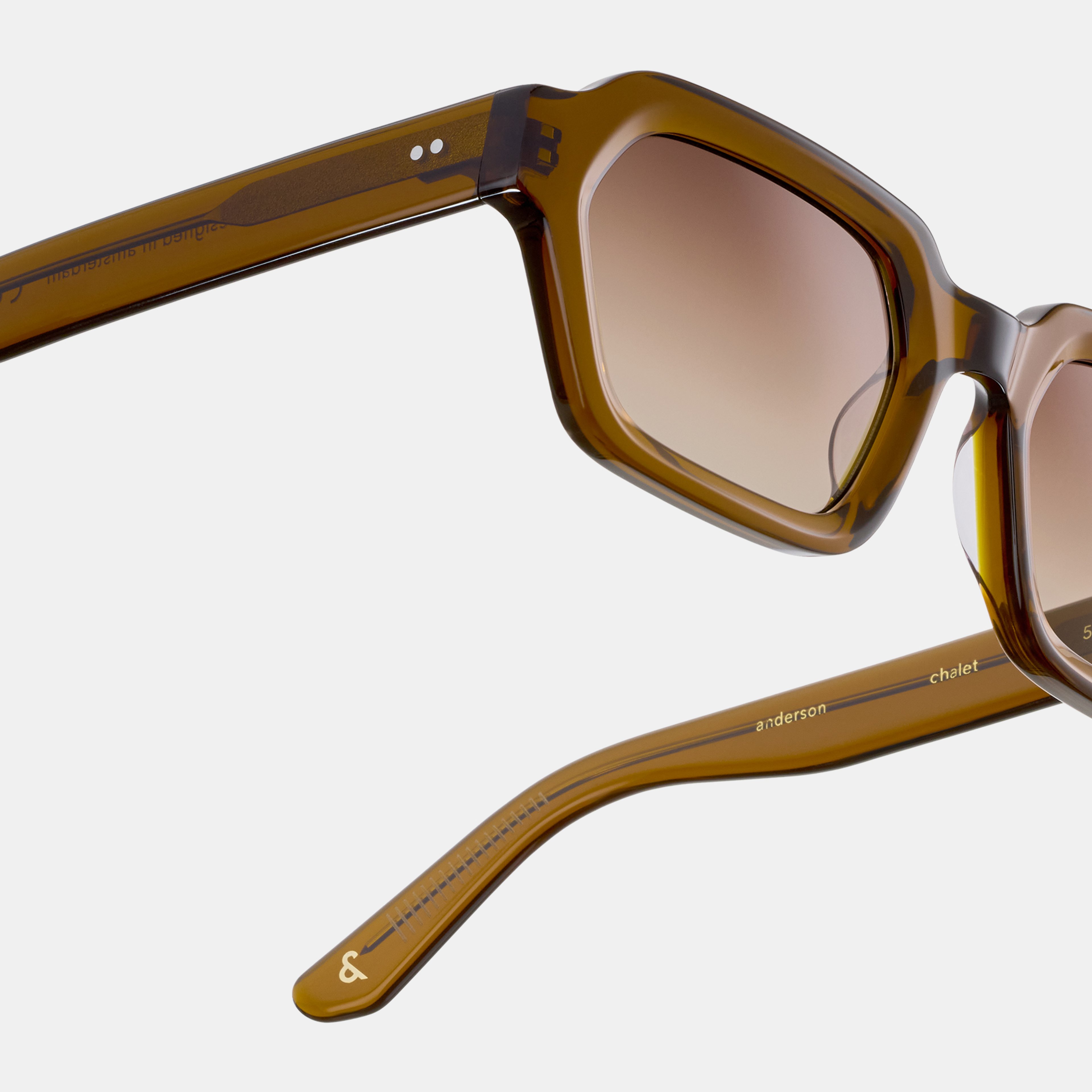Ace & Tate Sunglasses | Rectangle Acetate in Brown