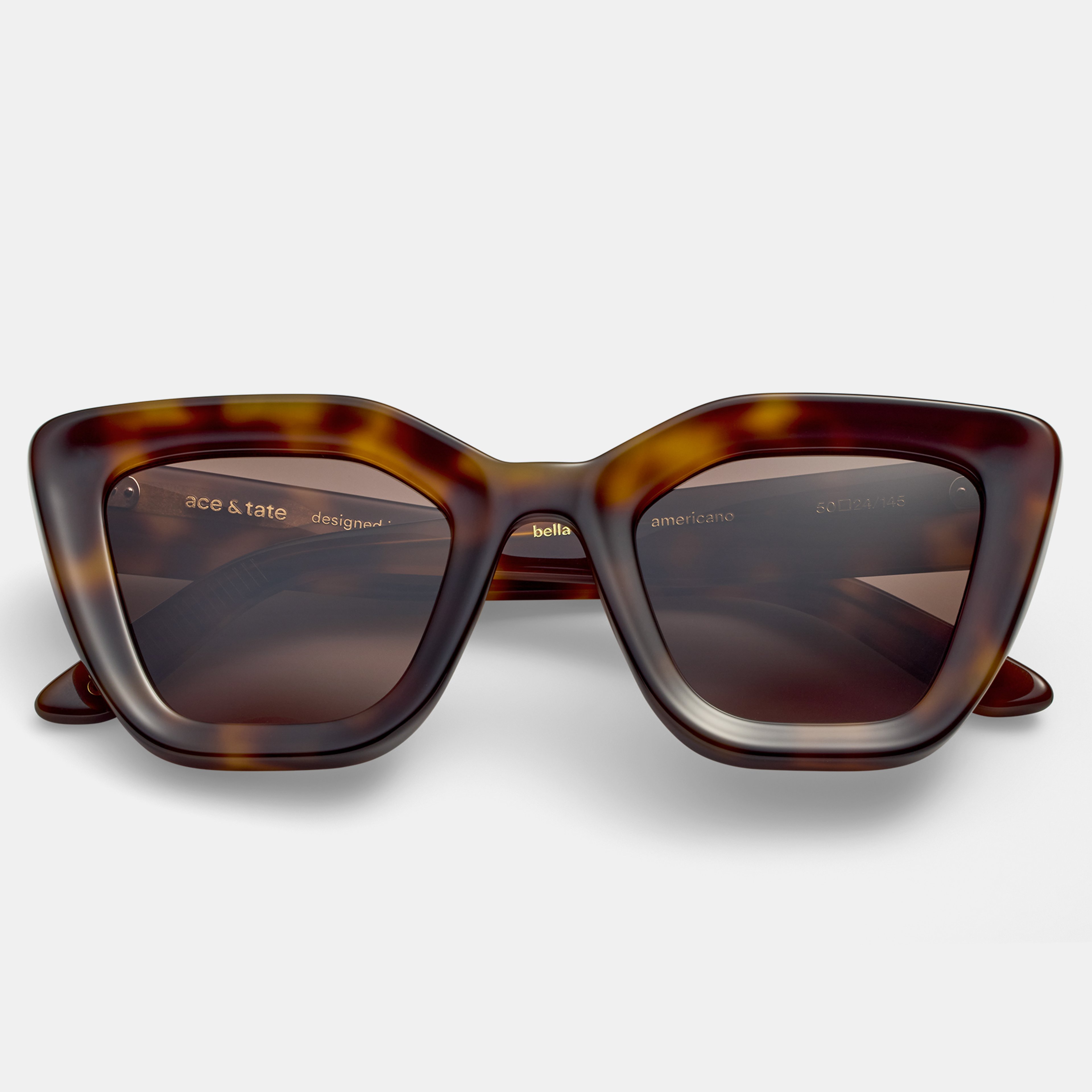 Ace & Tate Sonnenbrillen | Rechteckig Acetat in Braun, Schwarz