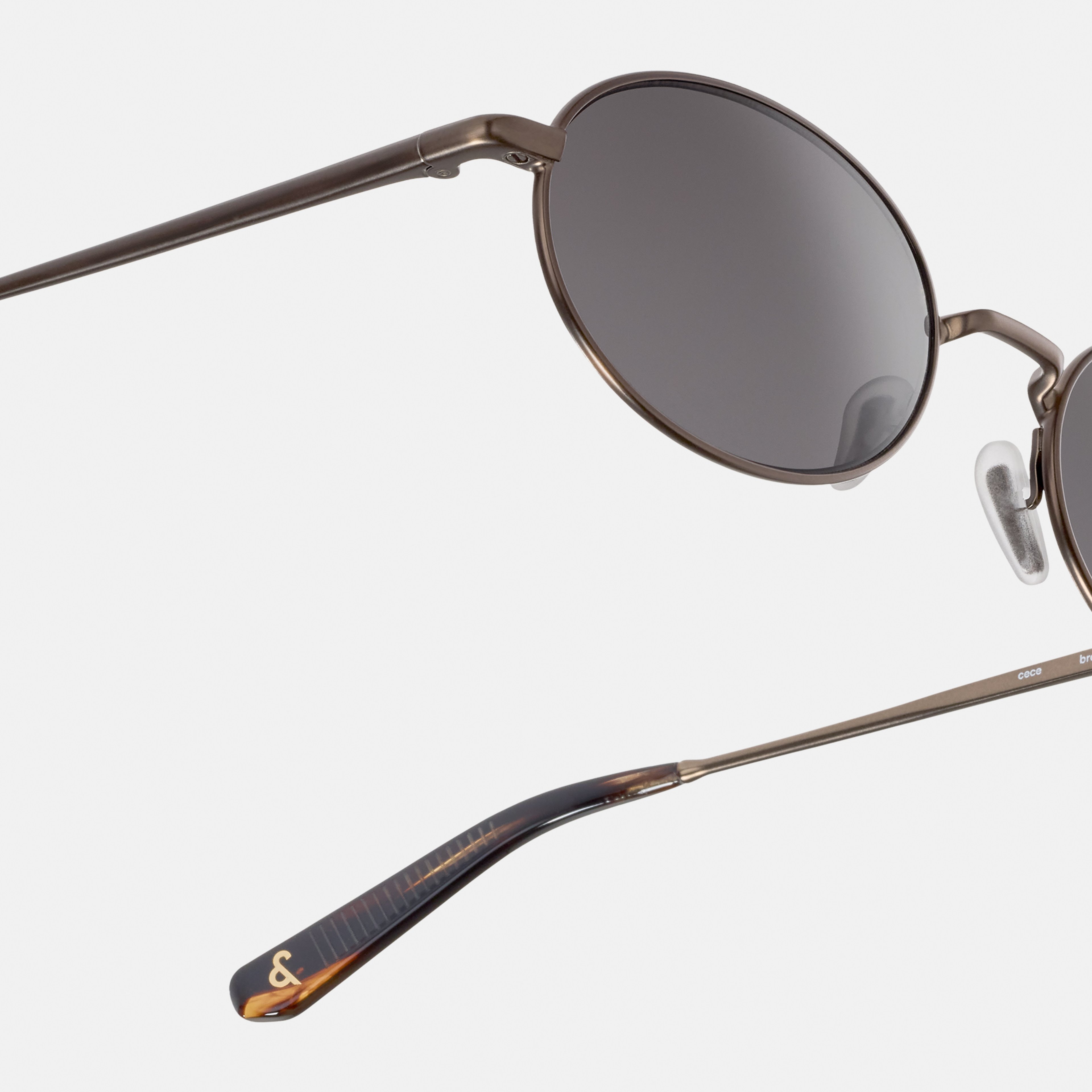 Ace & Tate Sunglasses | Oval Metal in Brown