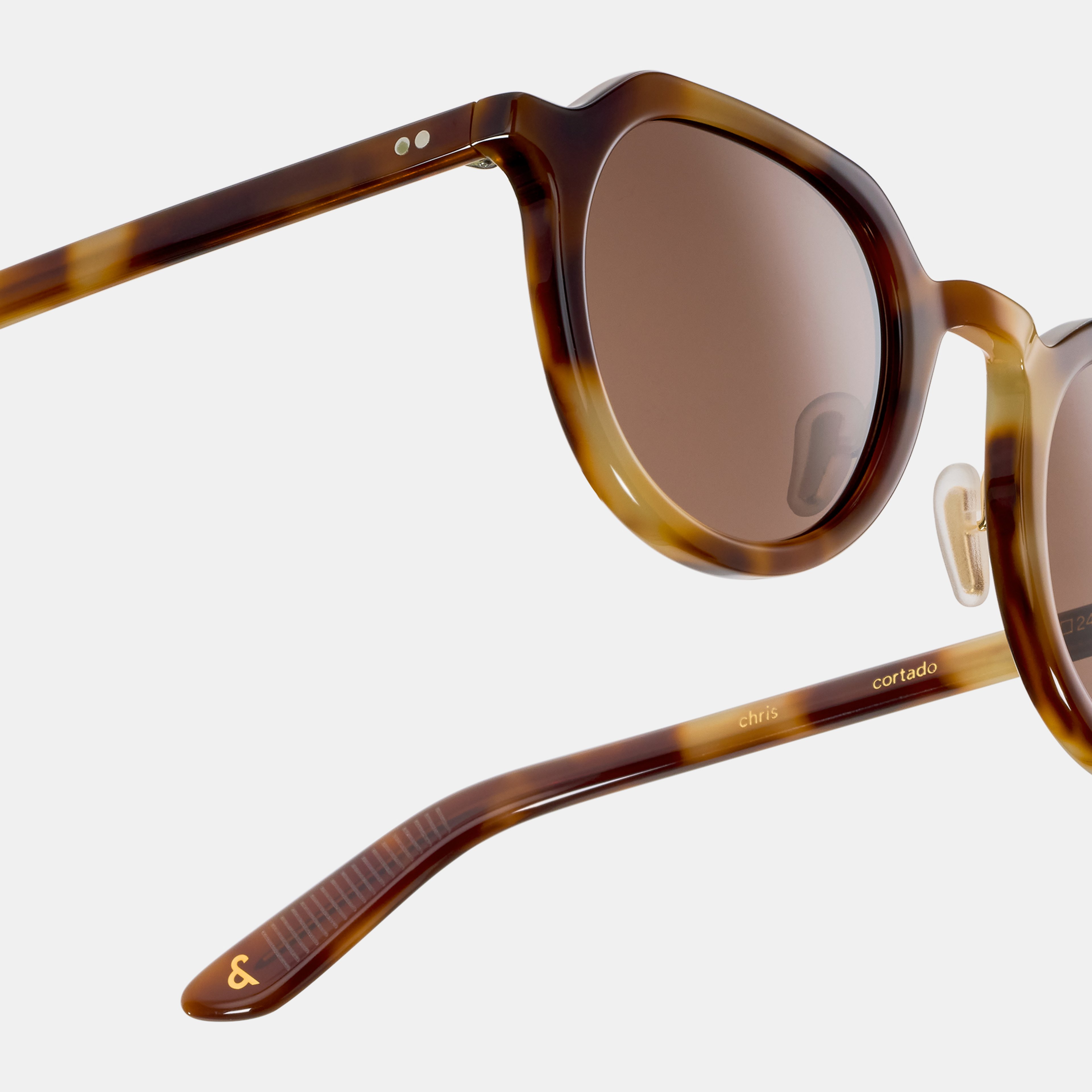 Ace & Tate Sonnenbrillen | Rund Acetat in Braun, Gelb