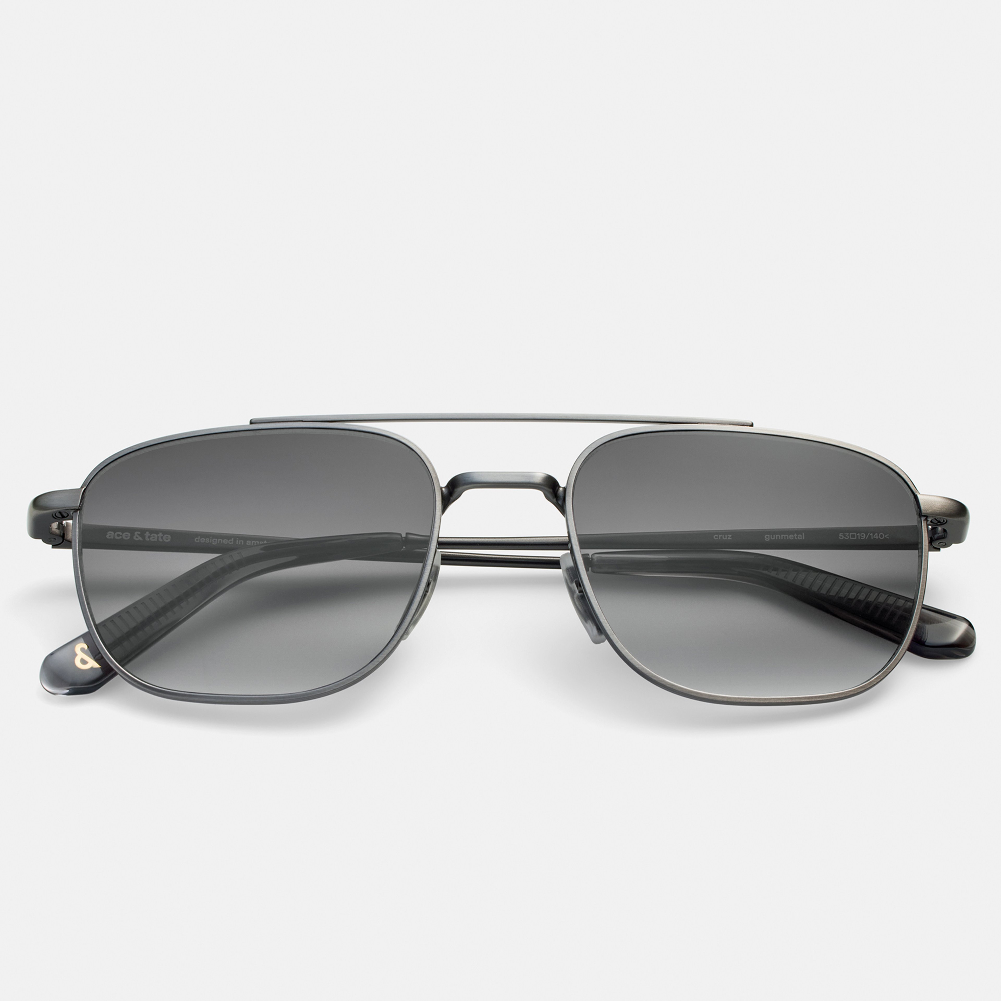 Ace & Tate Sunglasses | Square Metal in Grey