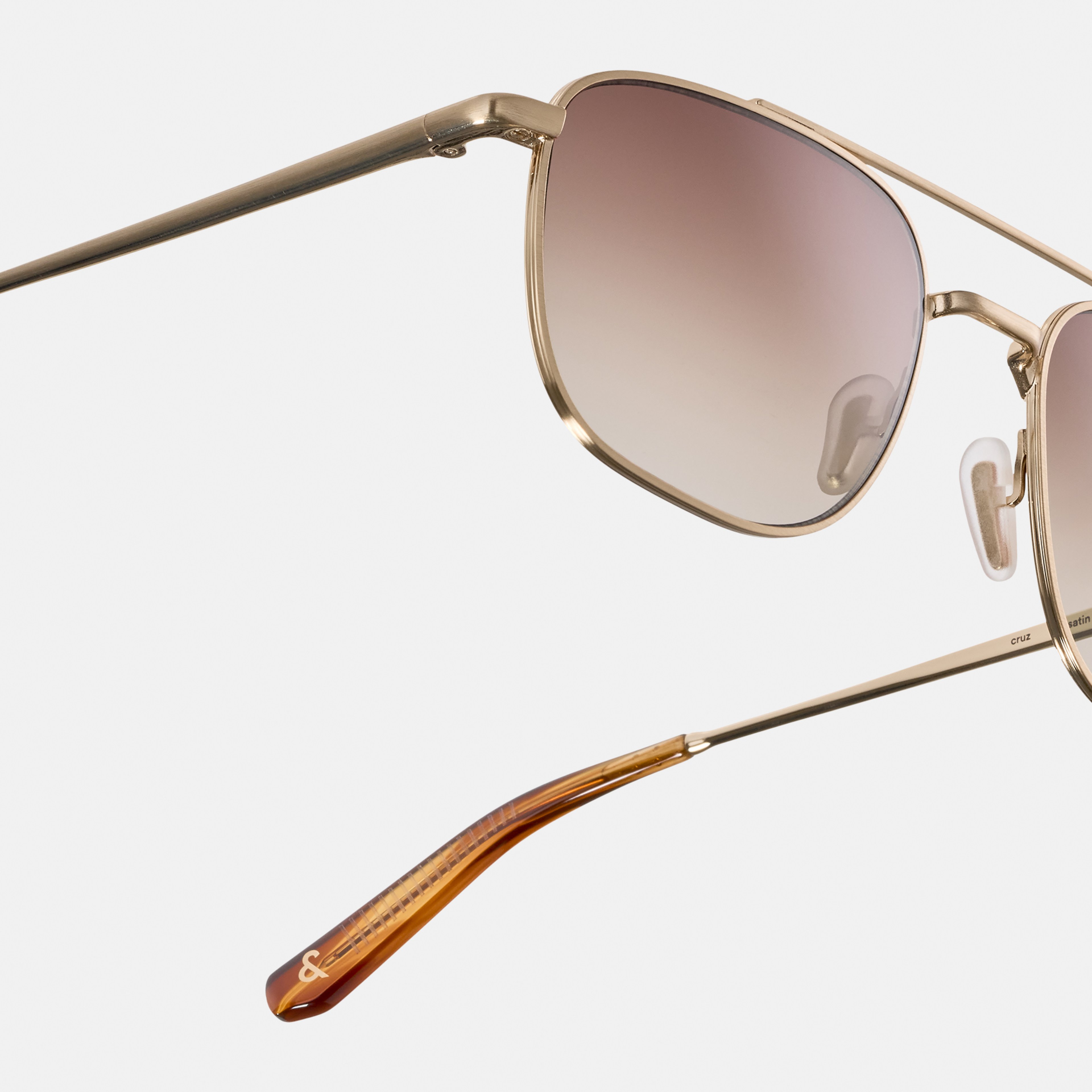 Ace & Tate Sunglasses | Square Metal in Gold