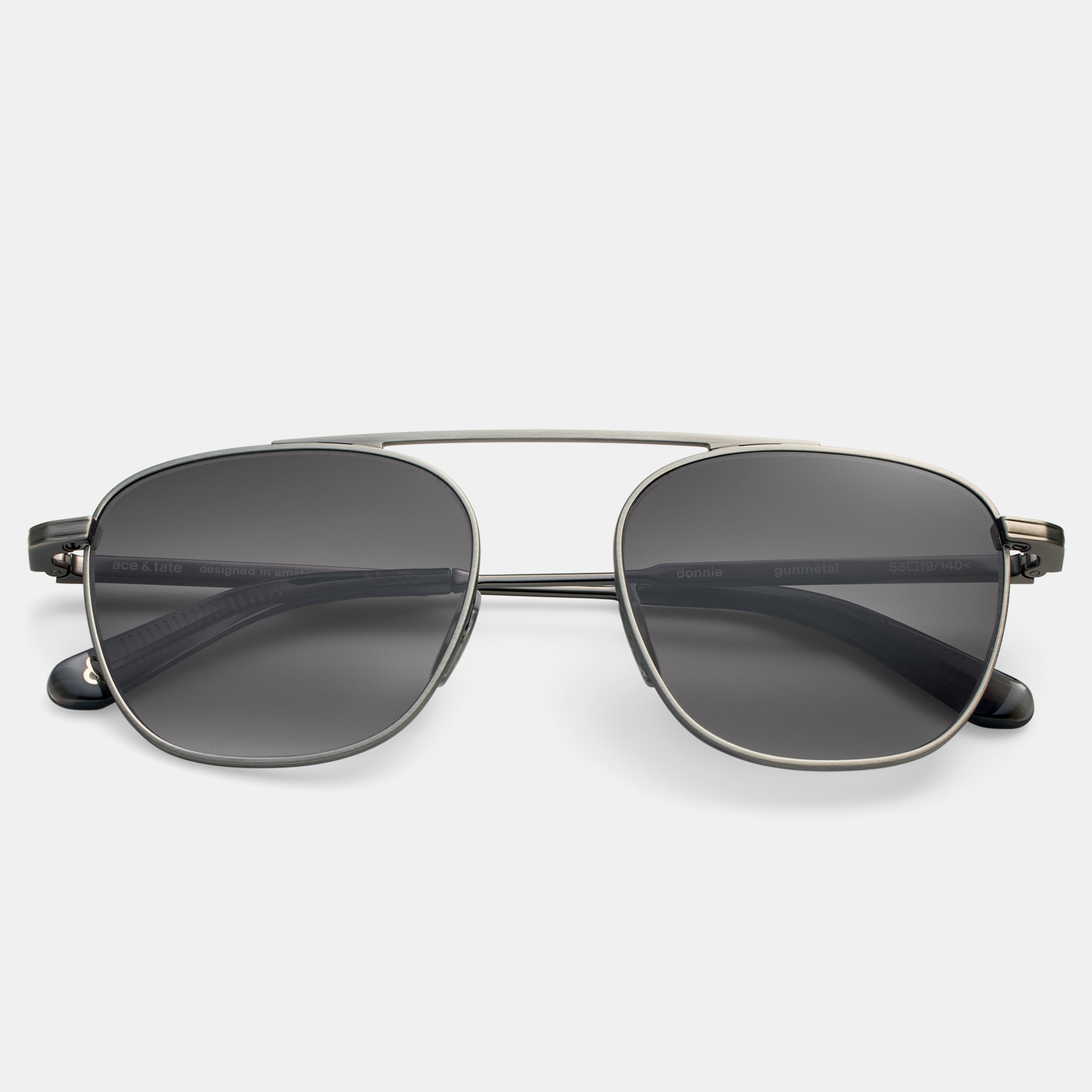 Ace & Tate Zonnebrillen | Vierkant Metaal in Grijs