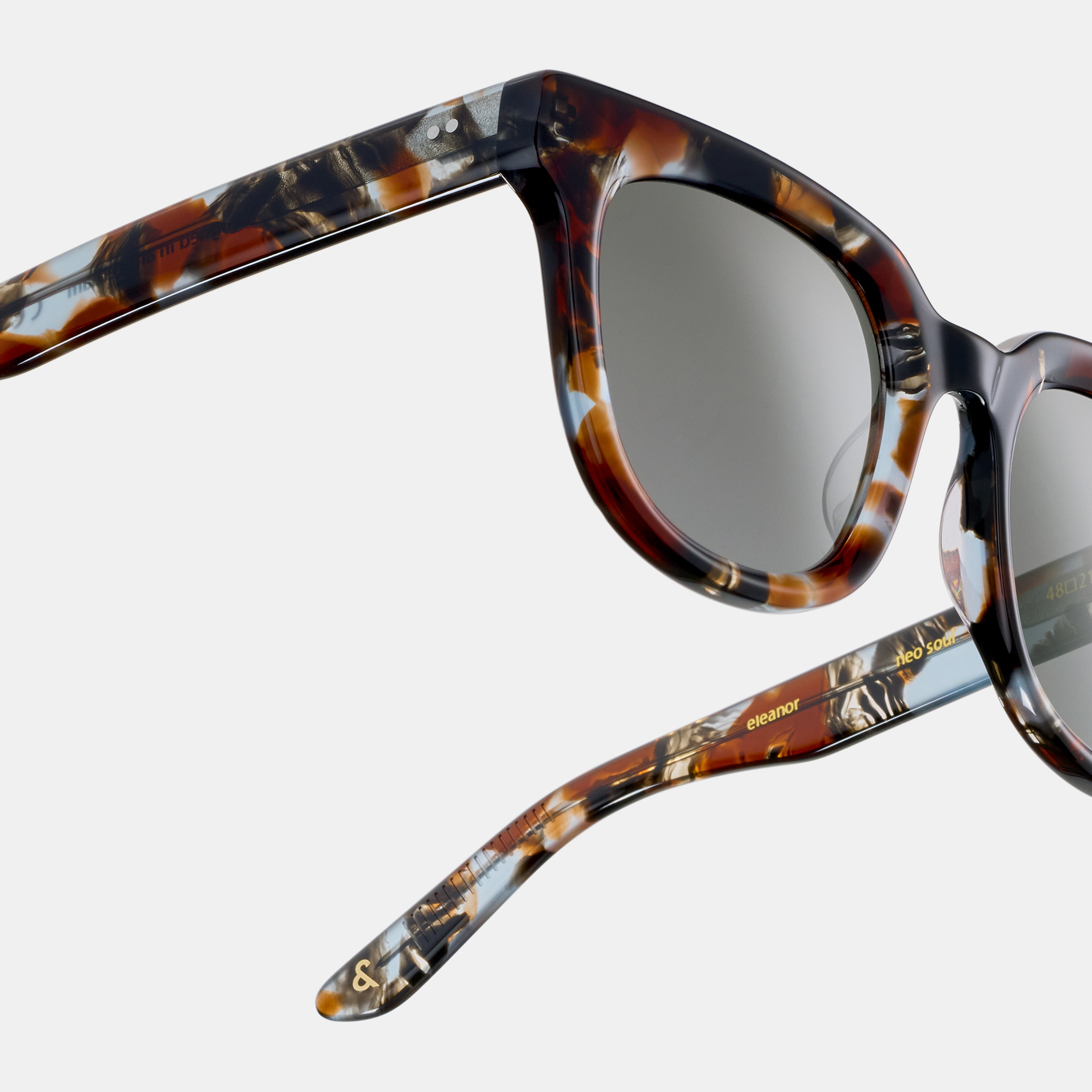 Ace & Tate Sunglasses | Round Acetate in Blue, Black, Brown