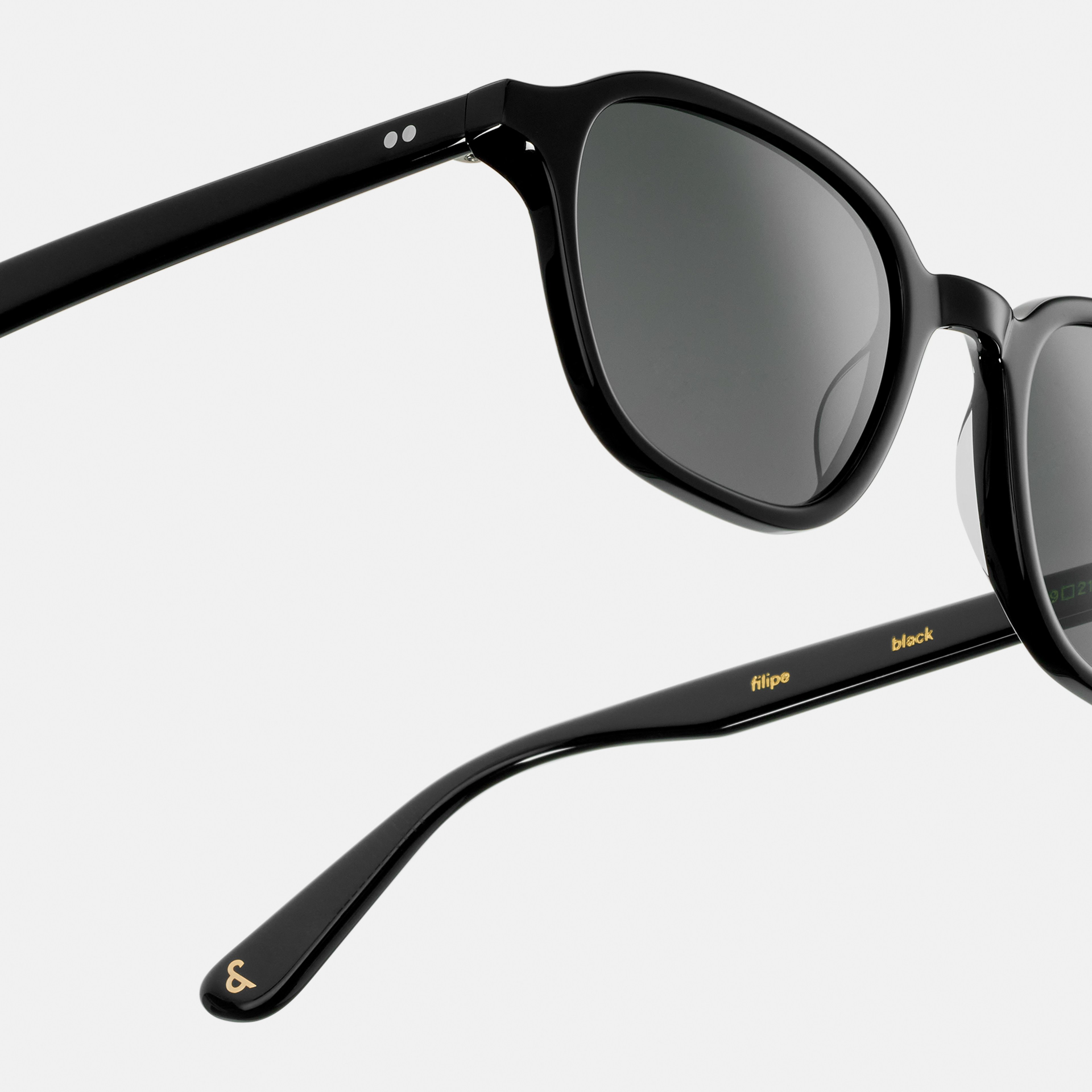 Ace & Tate Sonnenbrillen | Quadratisch Acetat in Schwarz