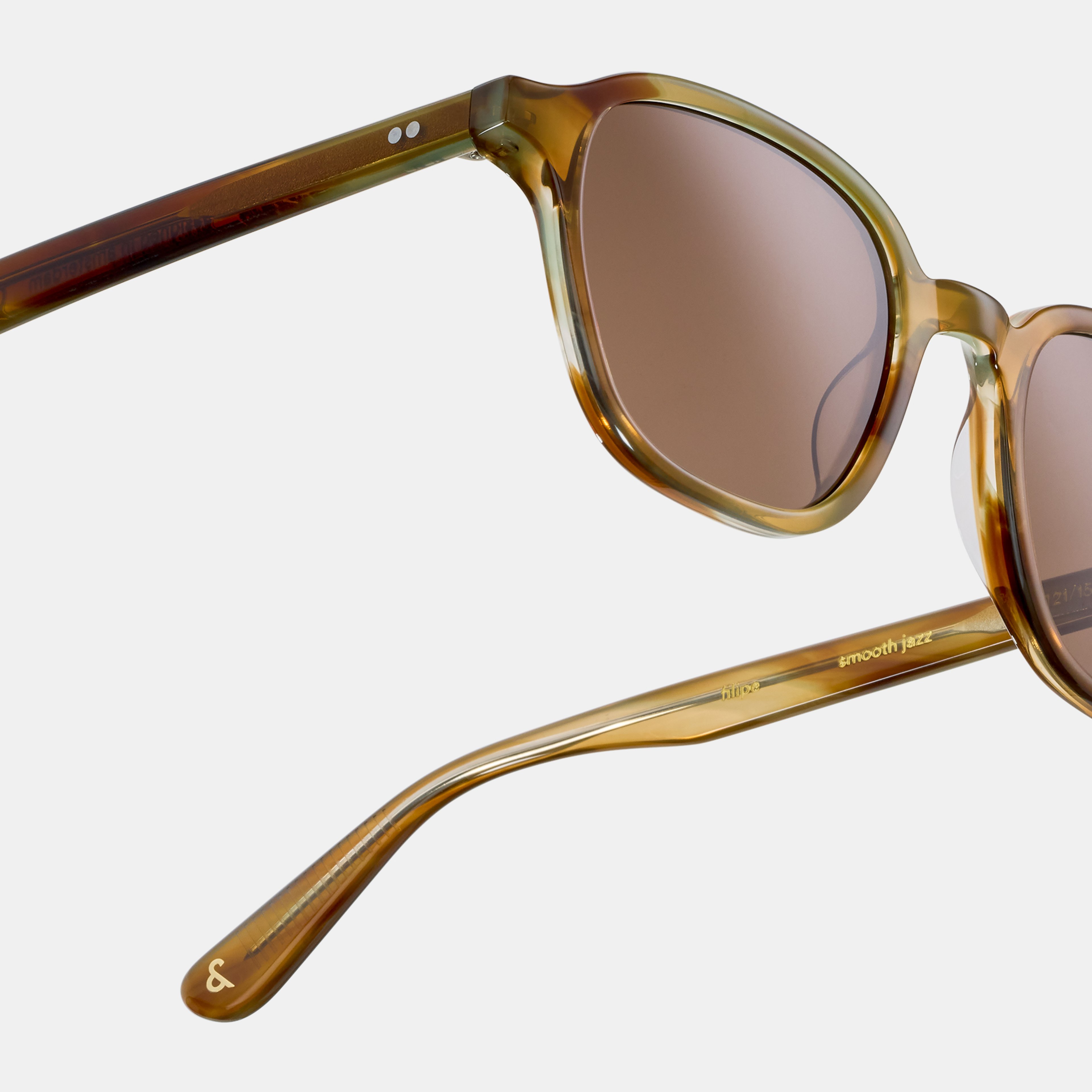 Ace & Tate Sonnenbrillen | Quadratisch Acetat in Orange, Gelb, Braun, Grün