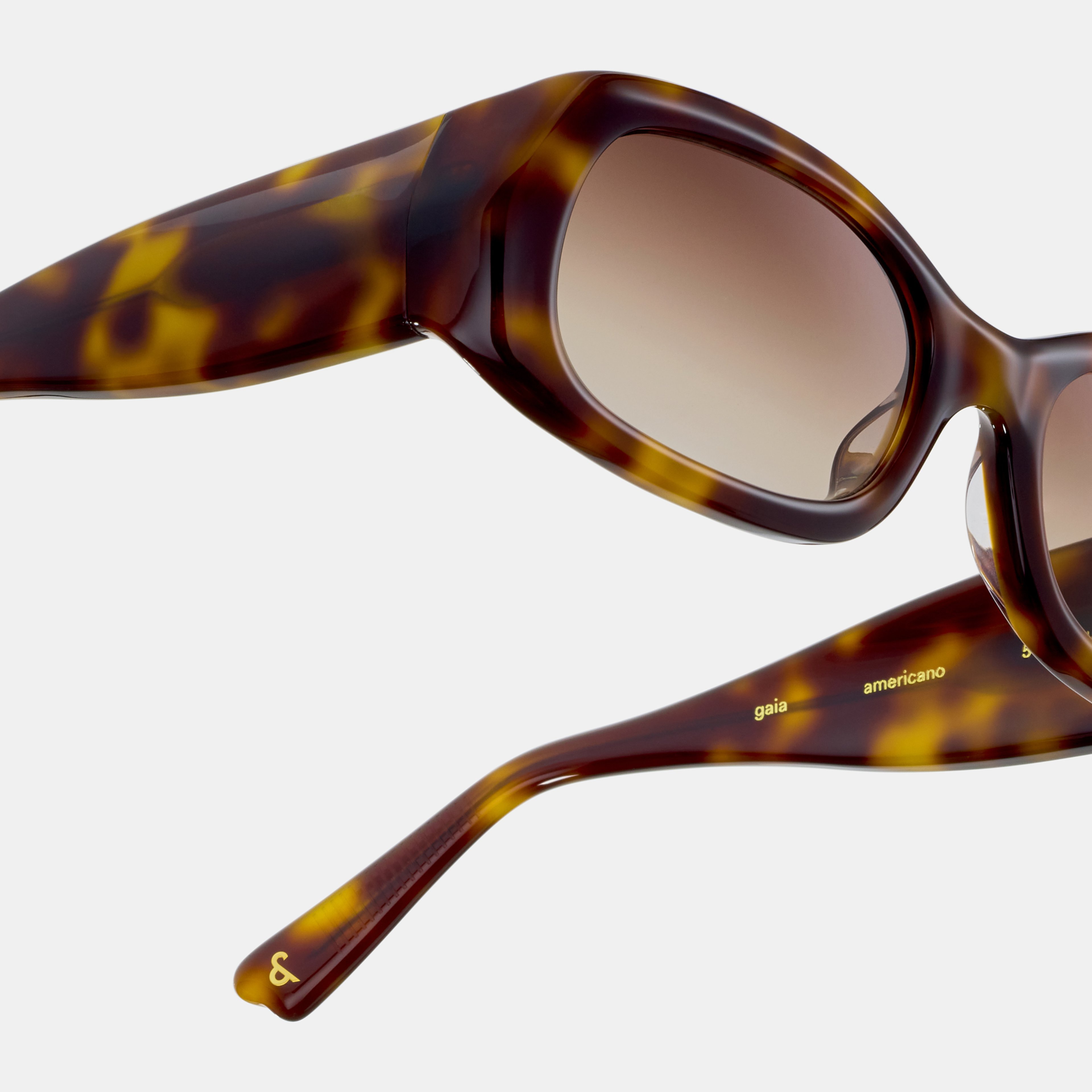 Ace & Tate Sunglasses | Oval Acetate in Black, Brown