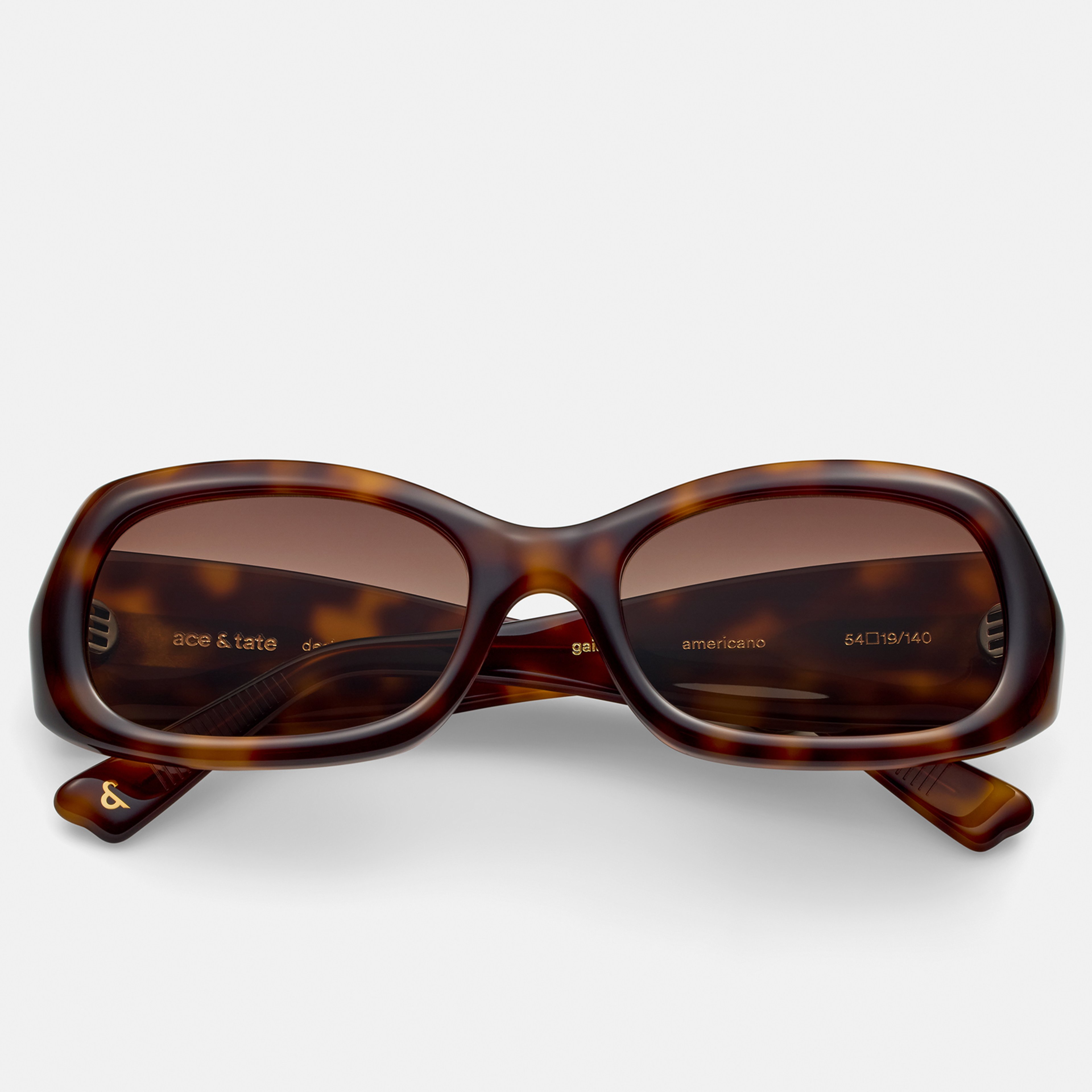 Ace & Tate Sunglasses | Oval Acetate in Black, Brown