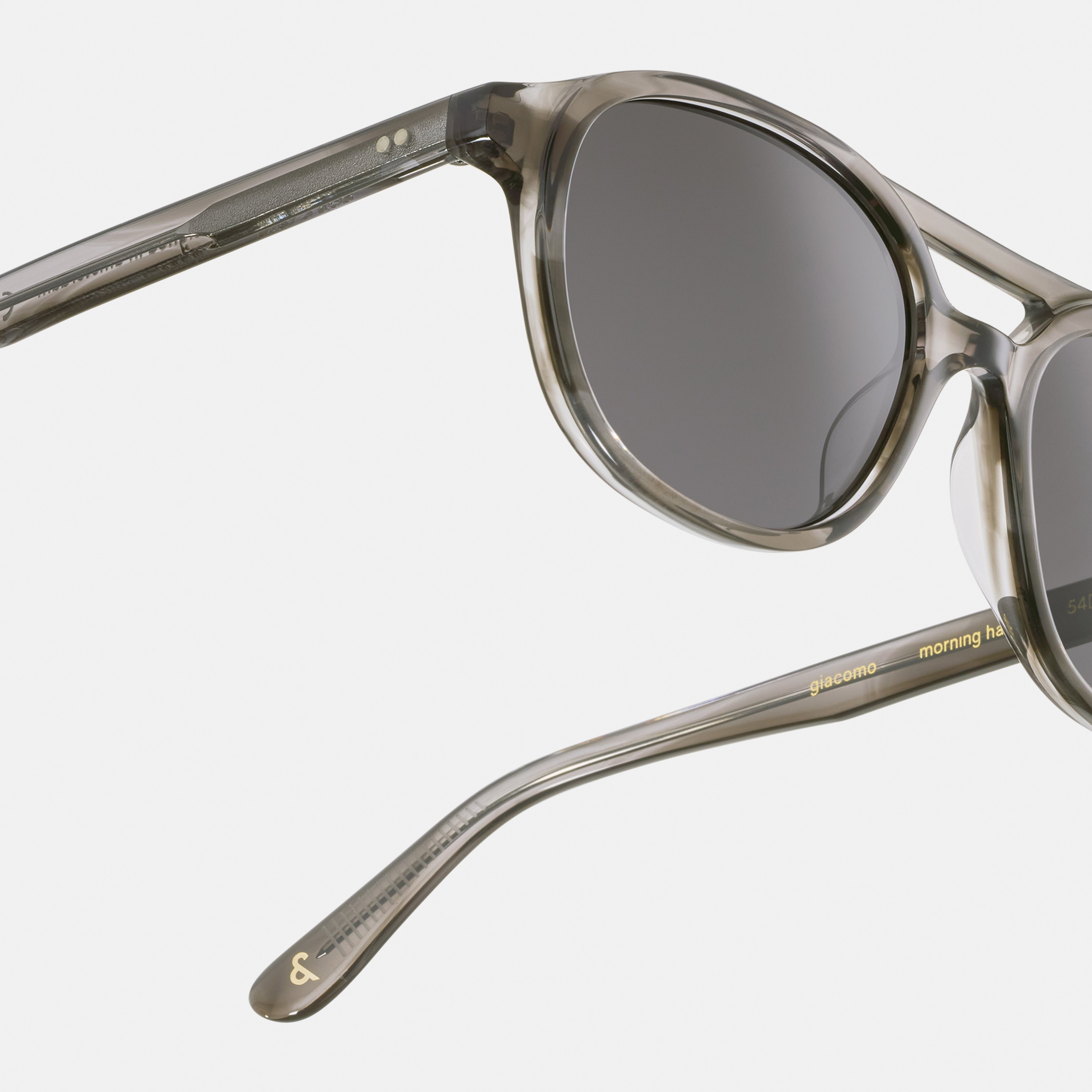 Ace & Tate Sonnenbrillen | Rund Acetat in Transparent, Grau