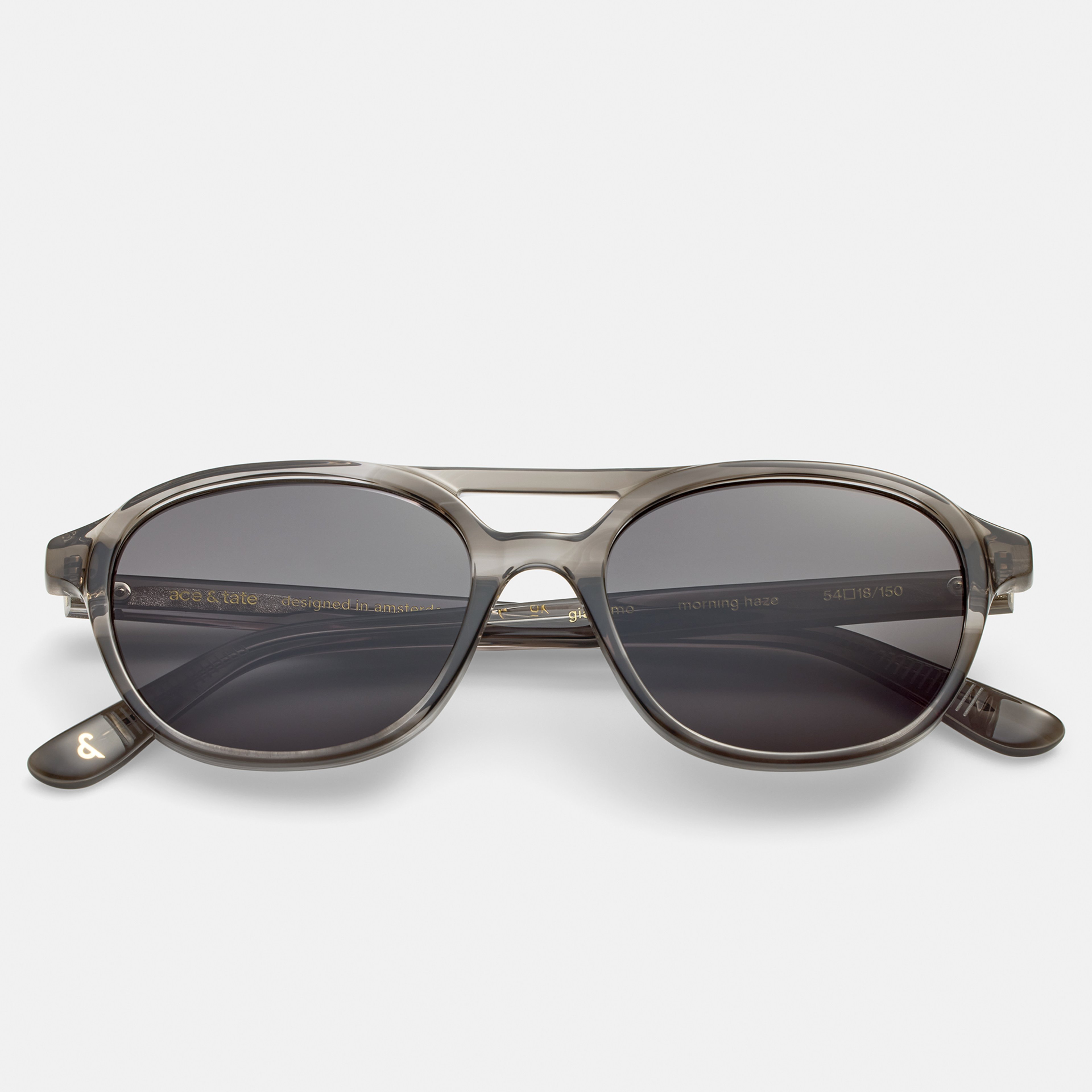 Ace & Tate Sonnenbrillen | Rund Acetat in Transparent, Grau