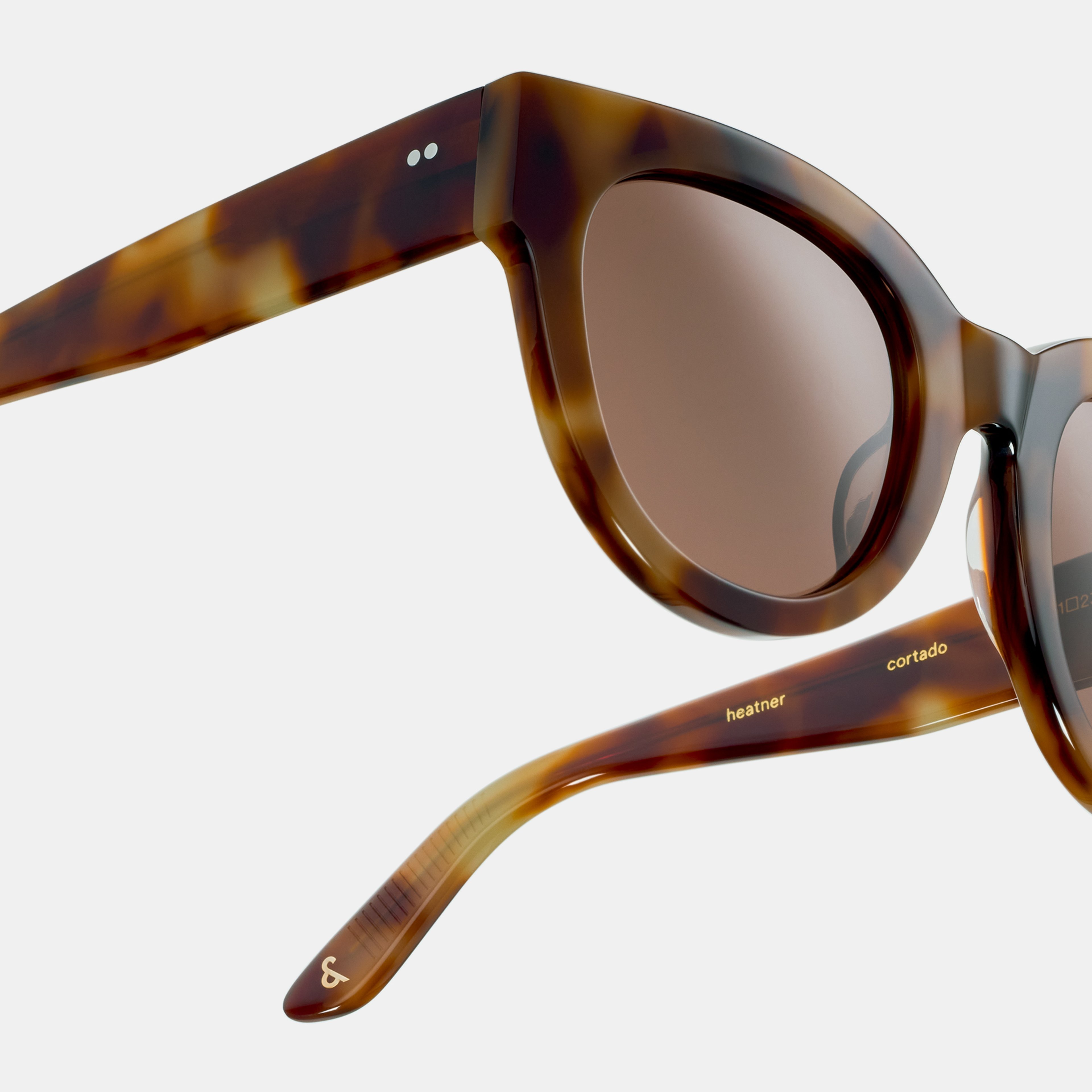 Ace & Tate Sunglasses | Round Acetate in Brown, Yellow