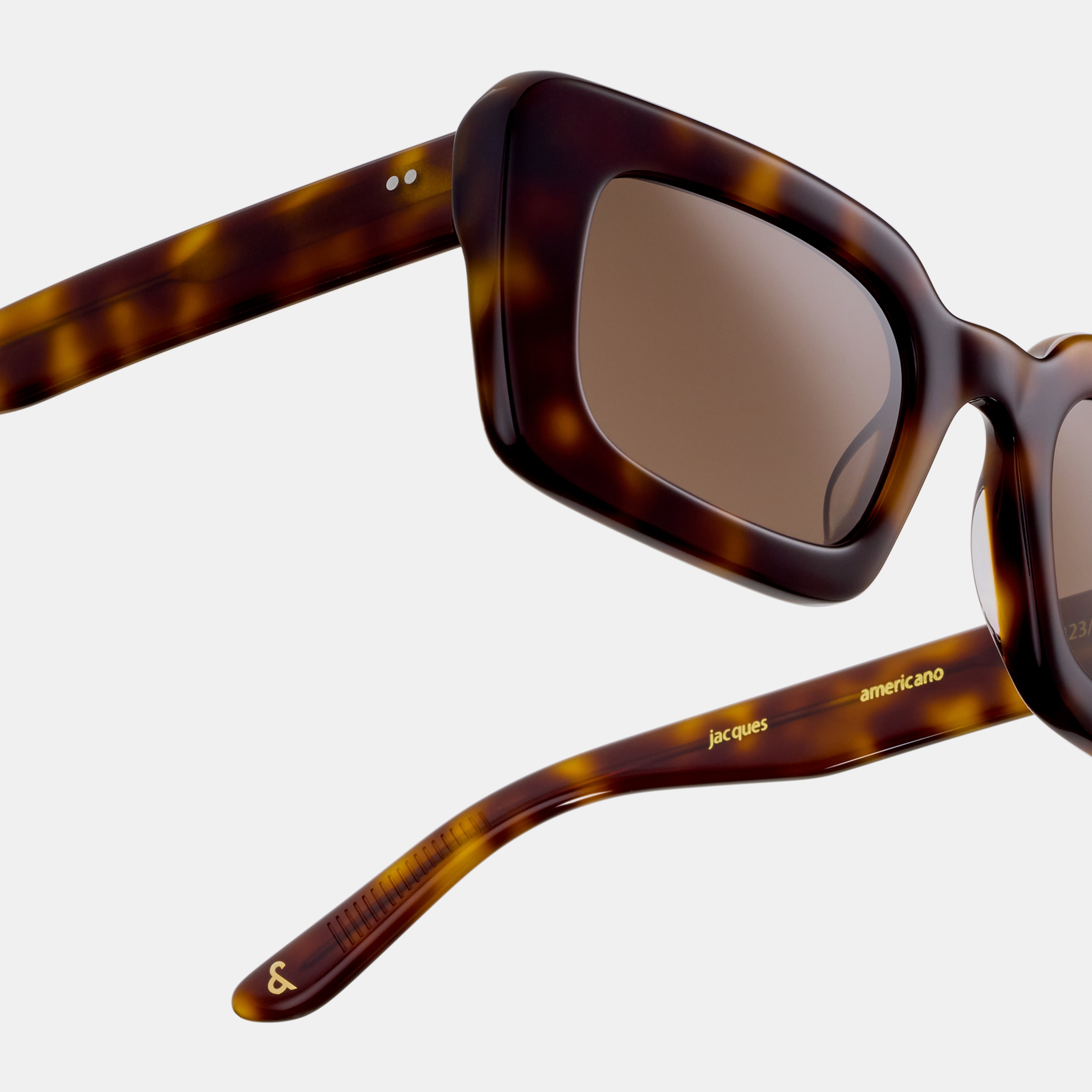 Ace & Tate Sonnenbrillen | Rechteckig Acetat in Braun, Schwarz