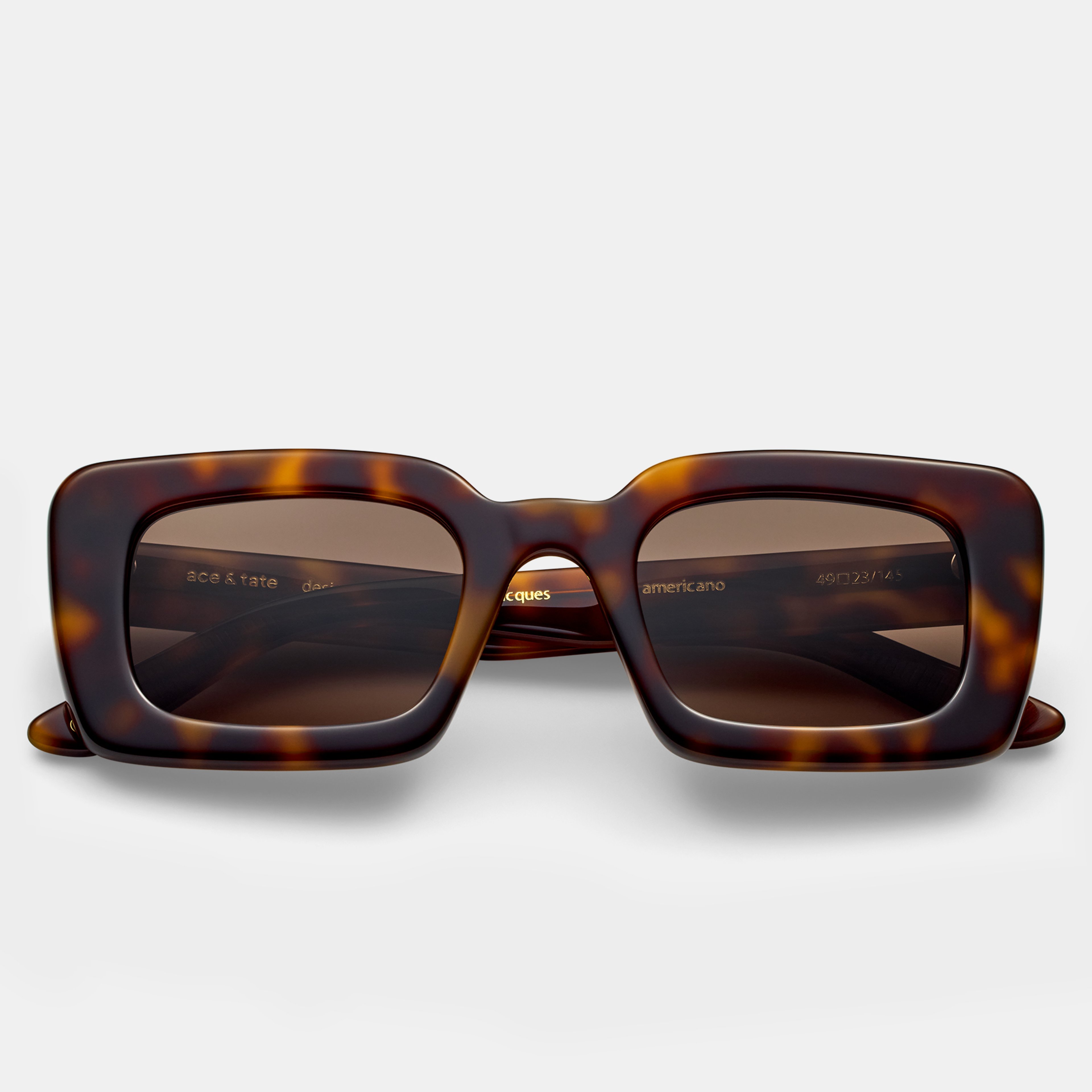 Ace & Tate Sonnenbrillen | Rechteckig Acetat in Braun, Schwarz