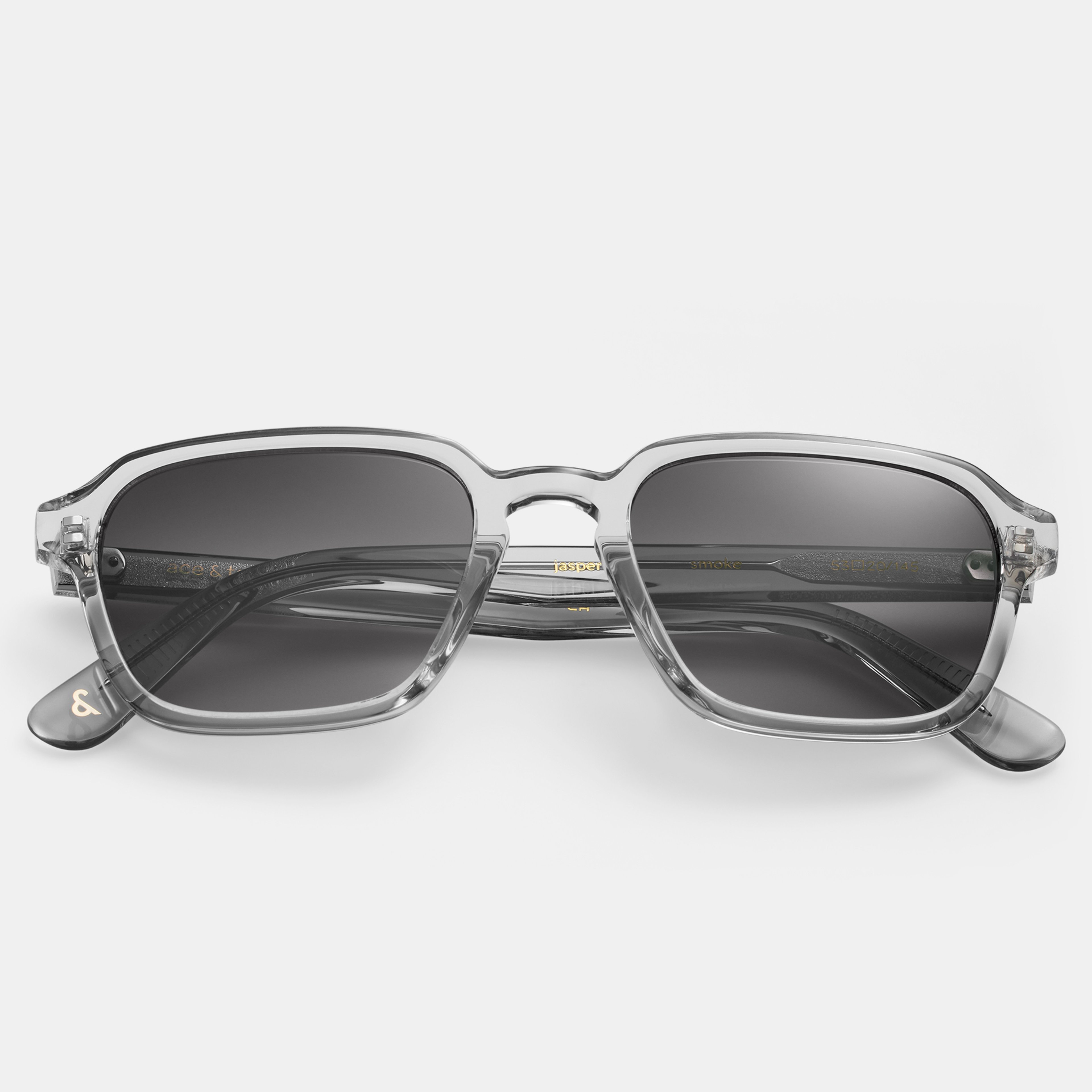 Ace & Tate Sonnenbrillen | Hexagonal Acetat in Transparent, Grau