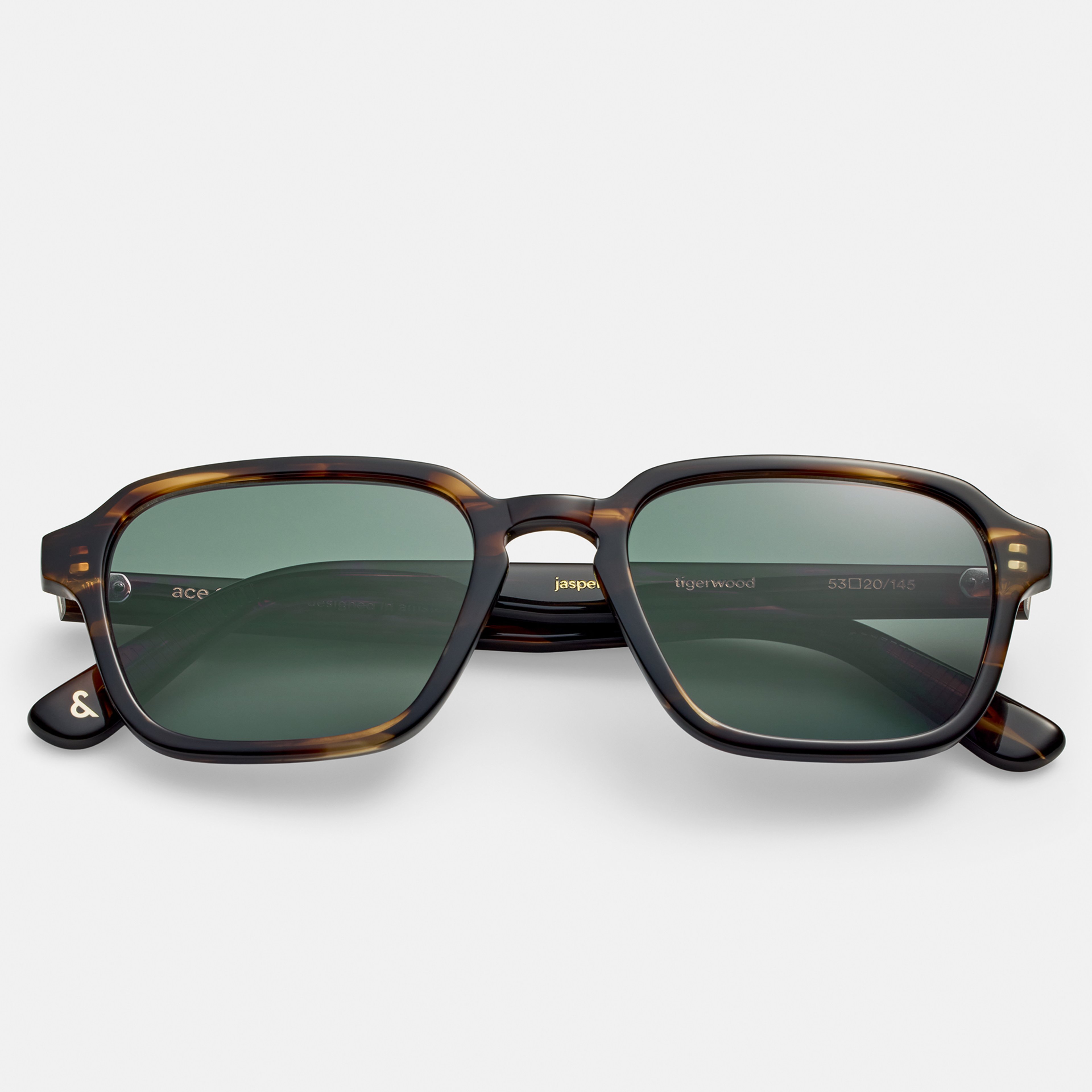 Ace & Tate Sonnenbrillen | Hexagonal Acetat in Braun, Orange