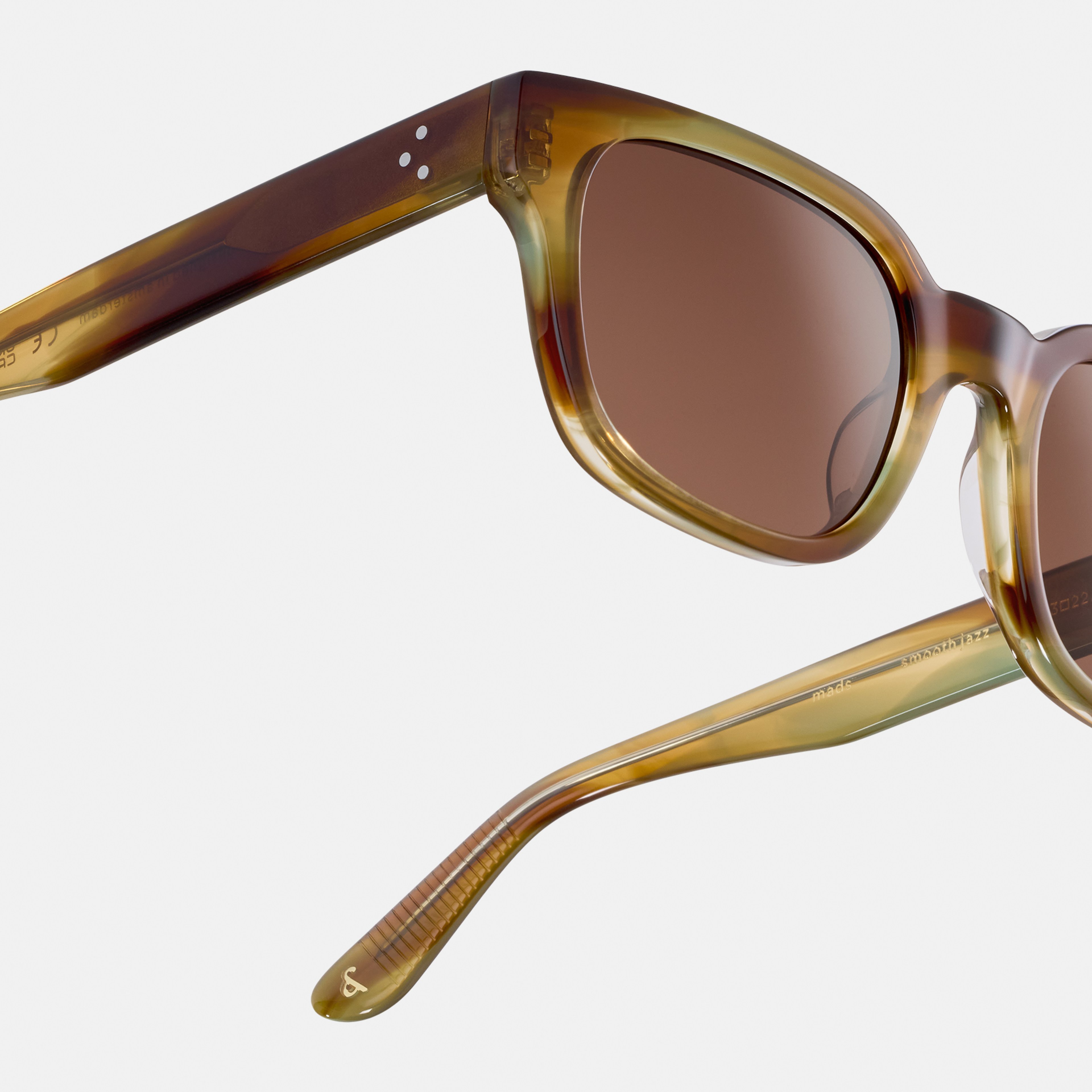 Ace & Tate Sonnenbrillen | Rechteckig Acetat in Orange, Gelb, Braun, Grün