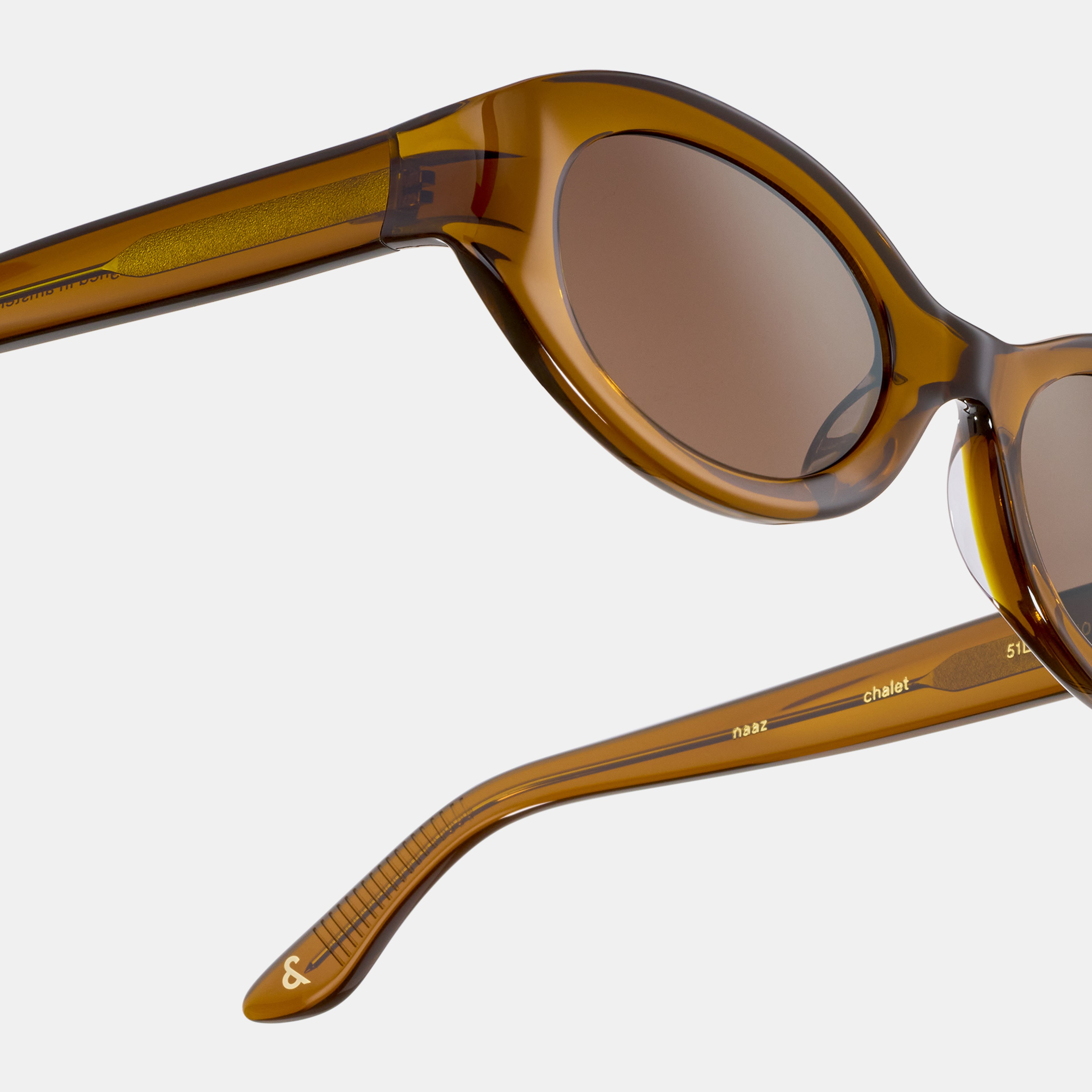 Ace & Tate Zonnebrillen | Oval Acetaat in Bruin