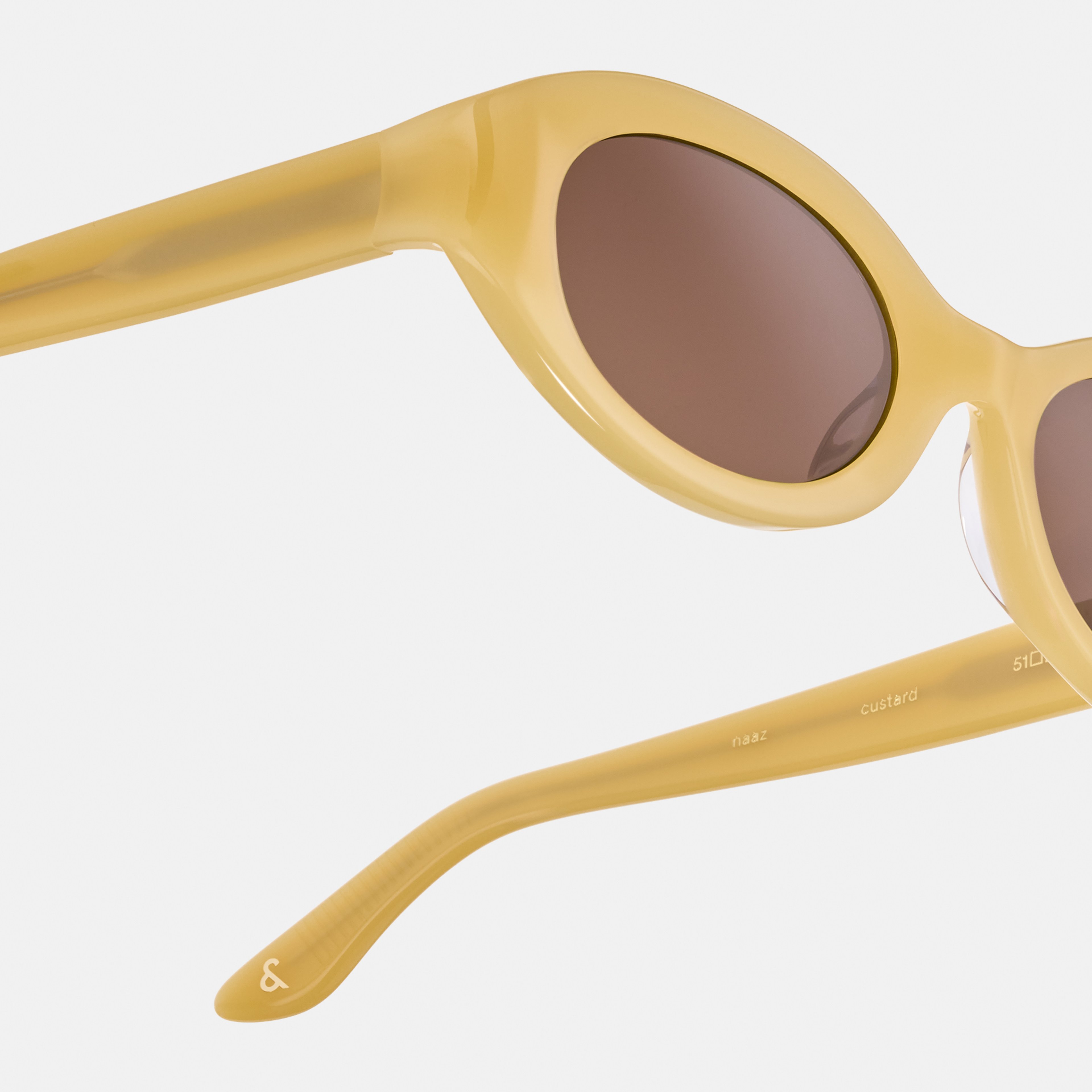 Ace & Tate Zonnebrillen | Oval Acetaat in Geel