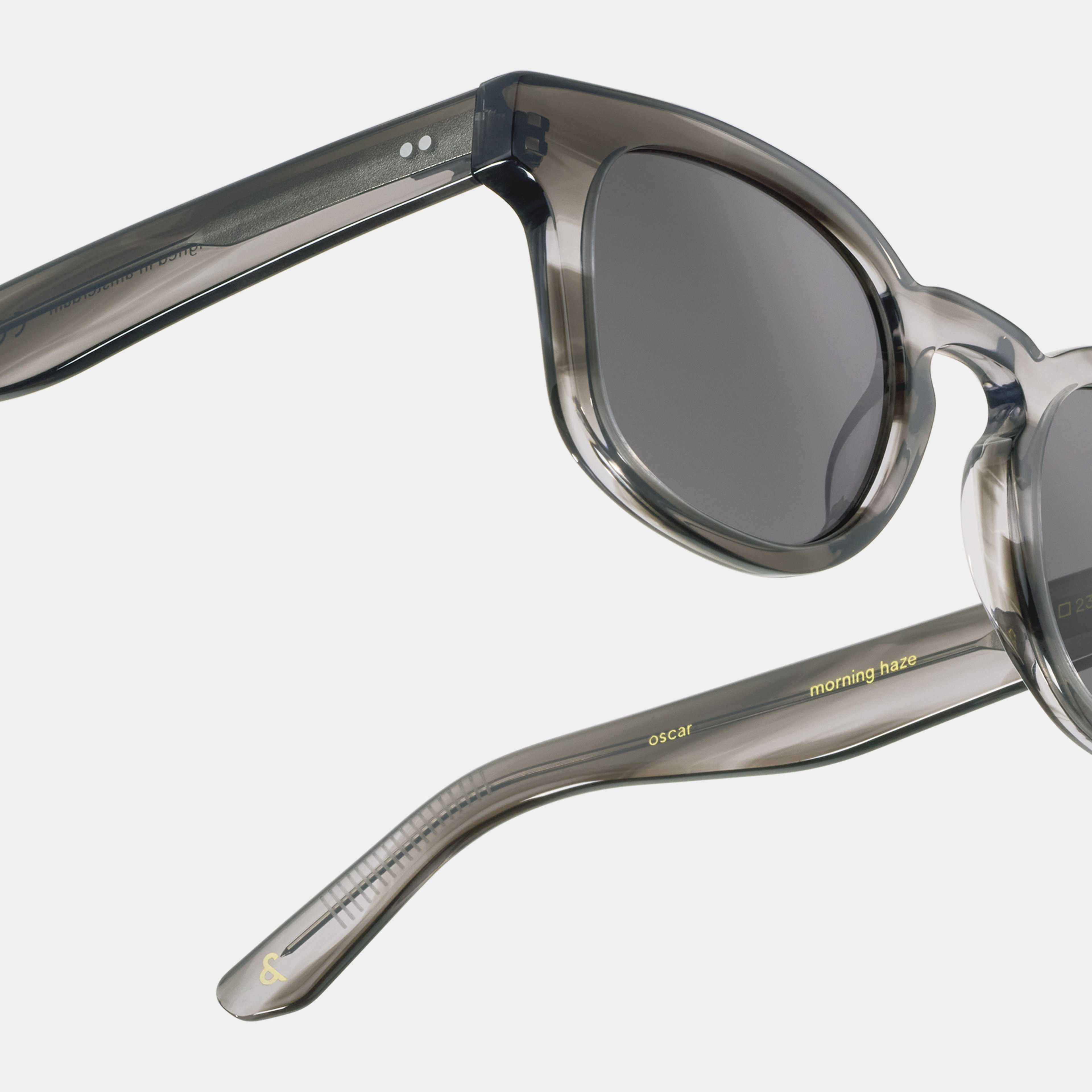 Ace & Tate Sunglasses | Round Acetate in Clear, Grey