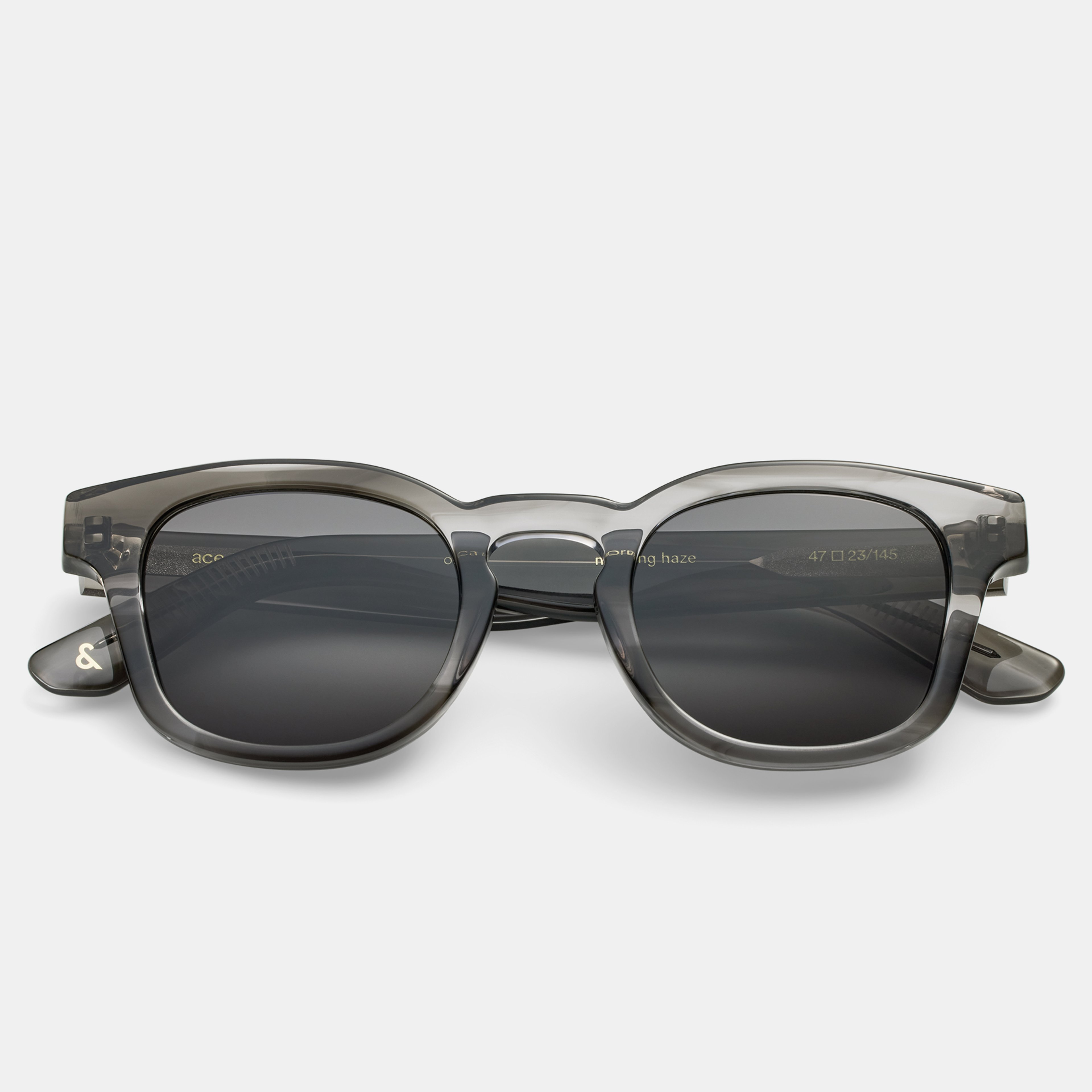 Ace & Tate Sunglasses | Round Acetate in Clear, Grey