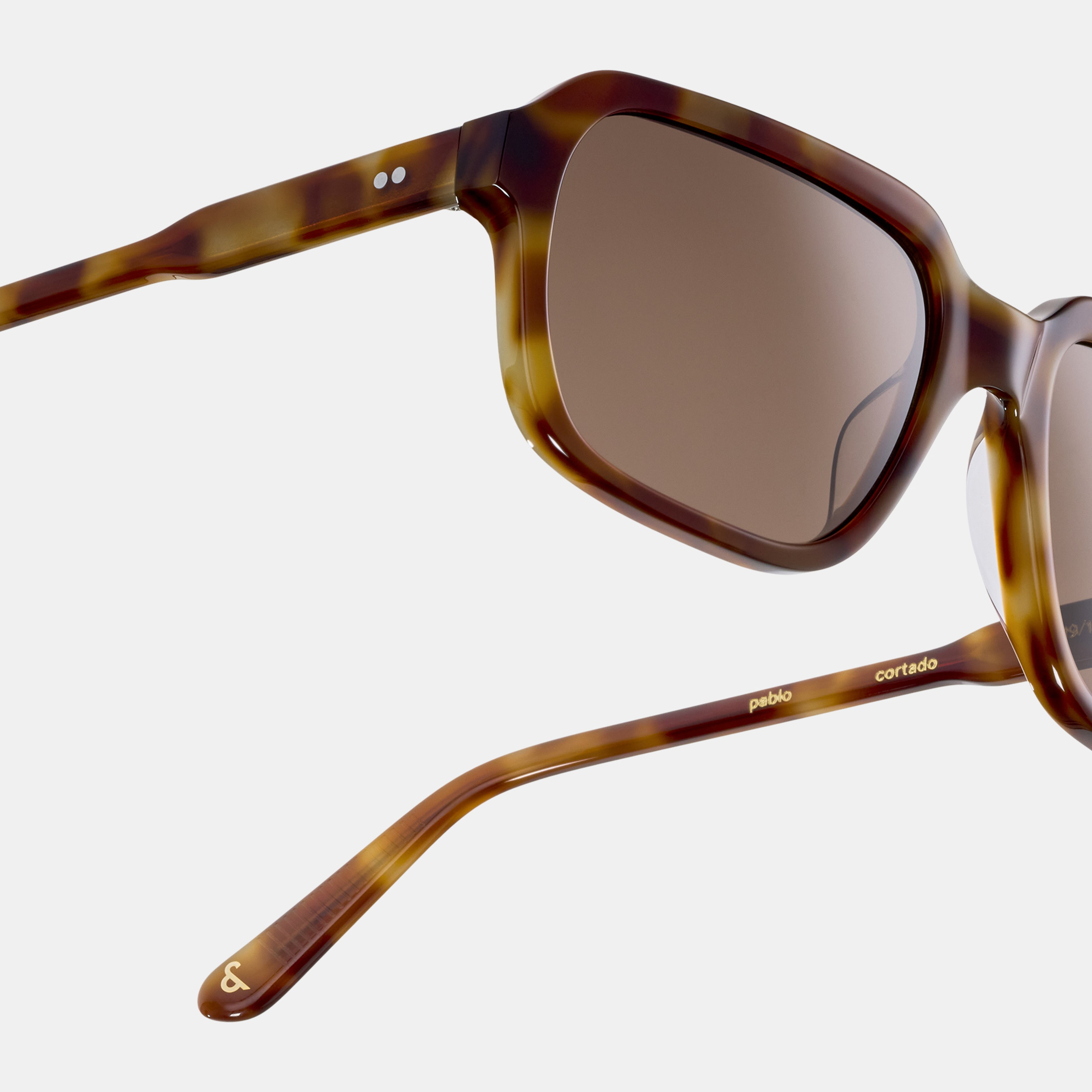 Ace & Tate Sonnenbrillen | Quadratisch Acetat in Braun, Gelb