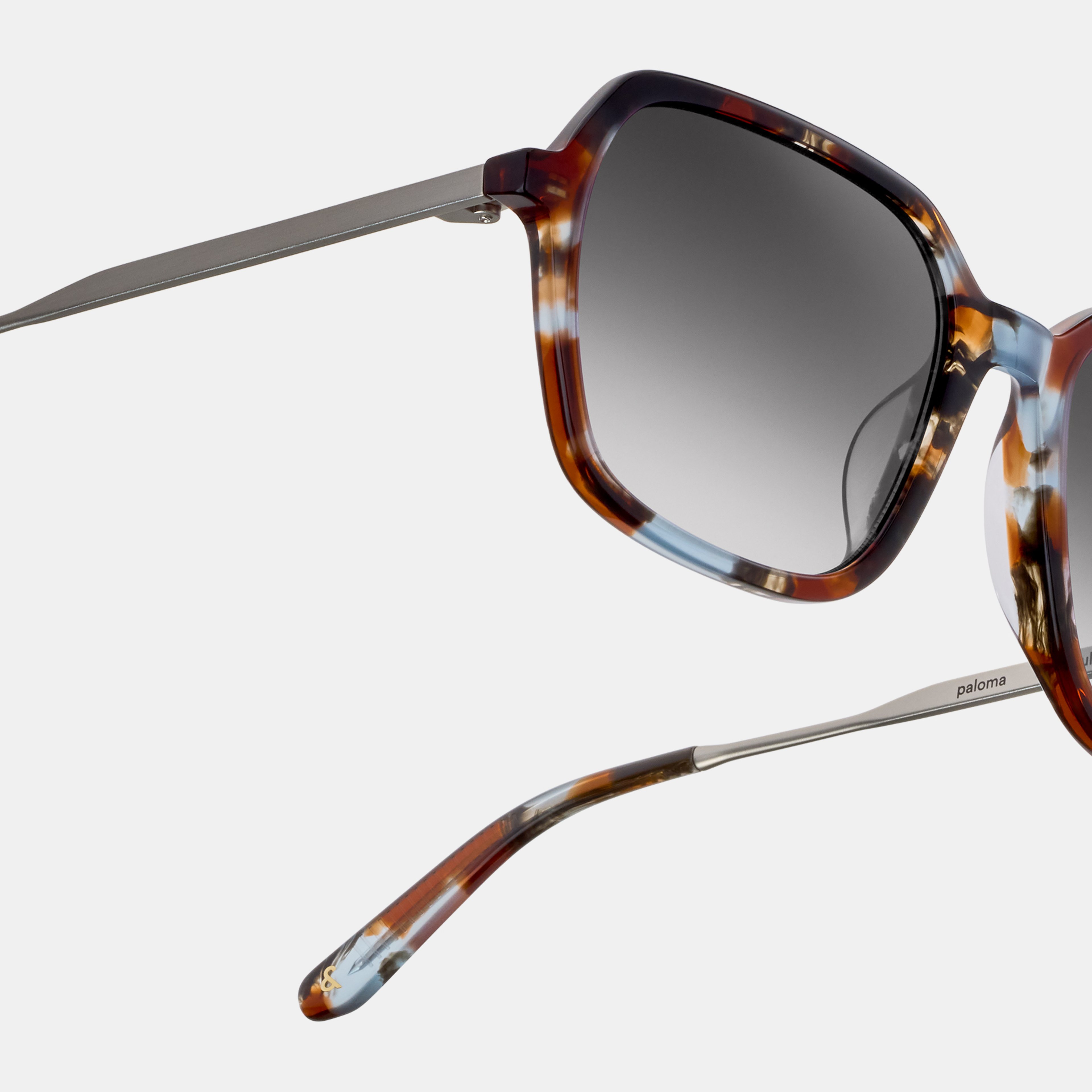 Ace & Tate Zonnebrillen | Vierkant Acetaat in Blauw, Zwart, Bruin