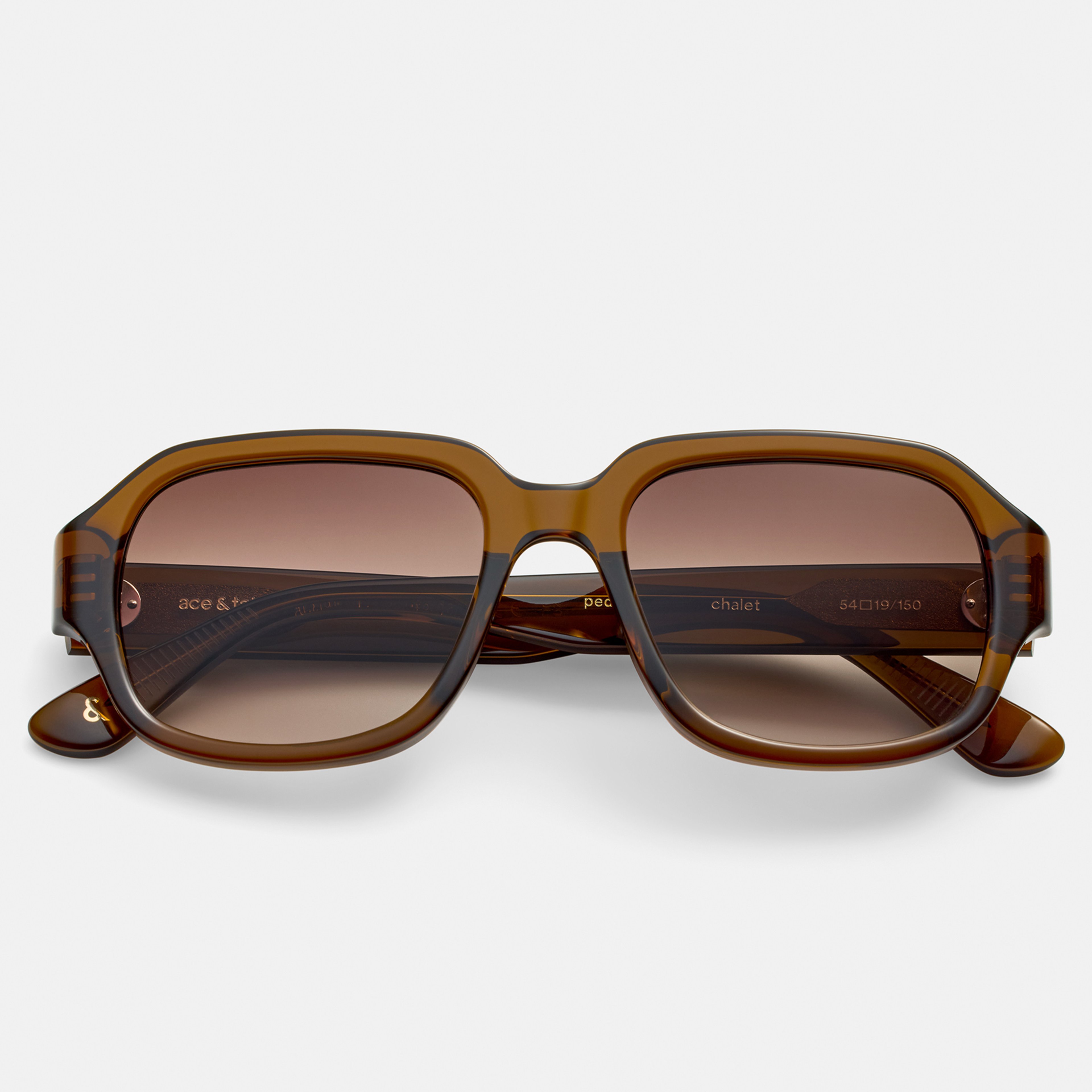 Ace & Tate Sunglasses | Square Acetate in Brown