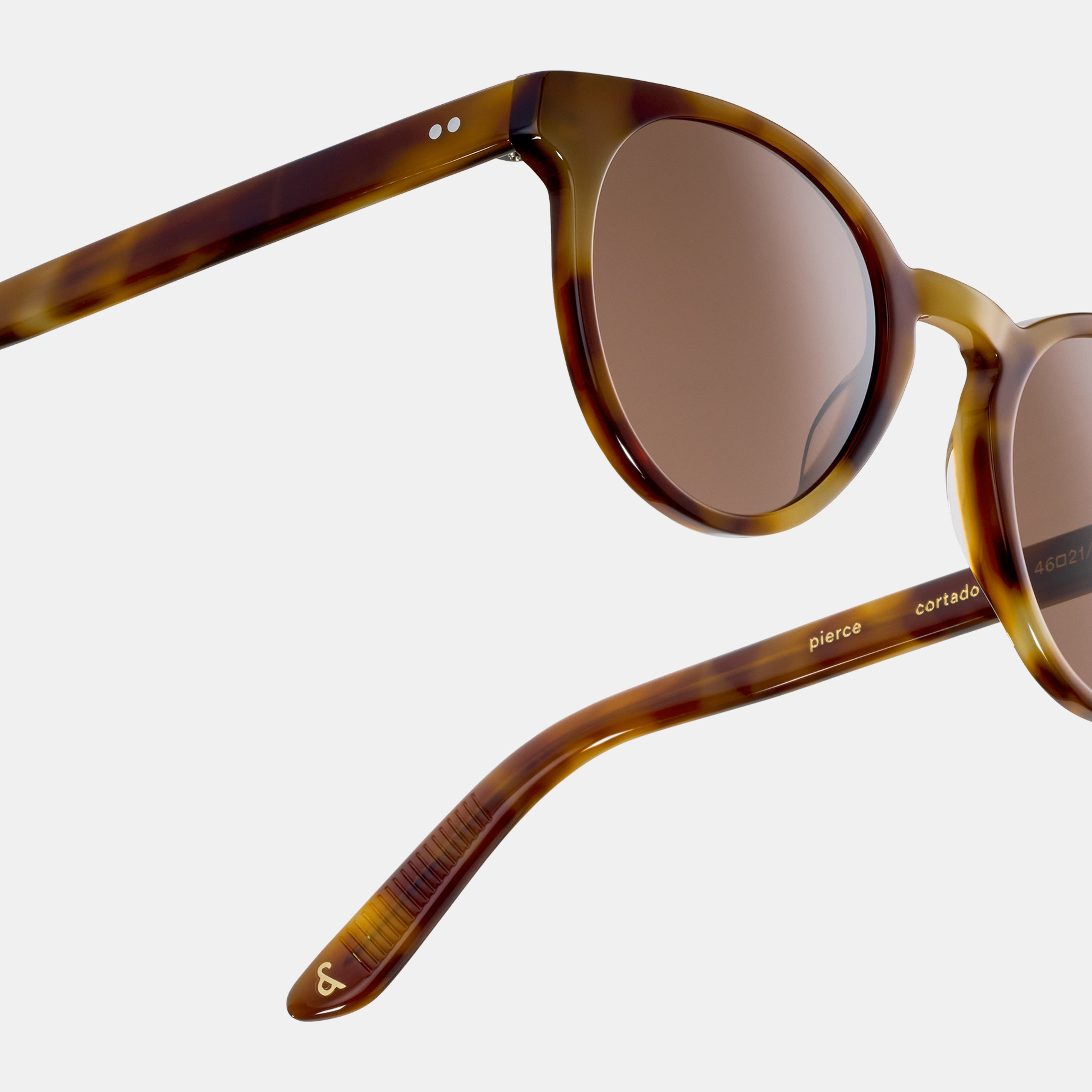 Ace & Tate Sonnenbrillen | Rund Acetat in Braun, Gelb