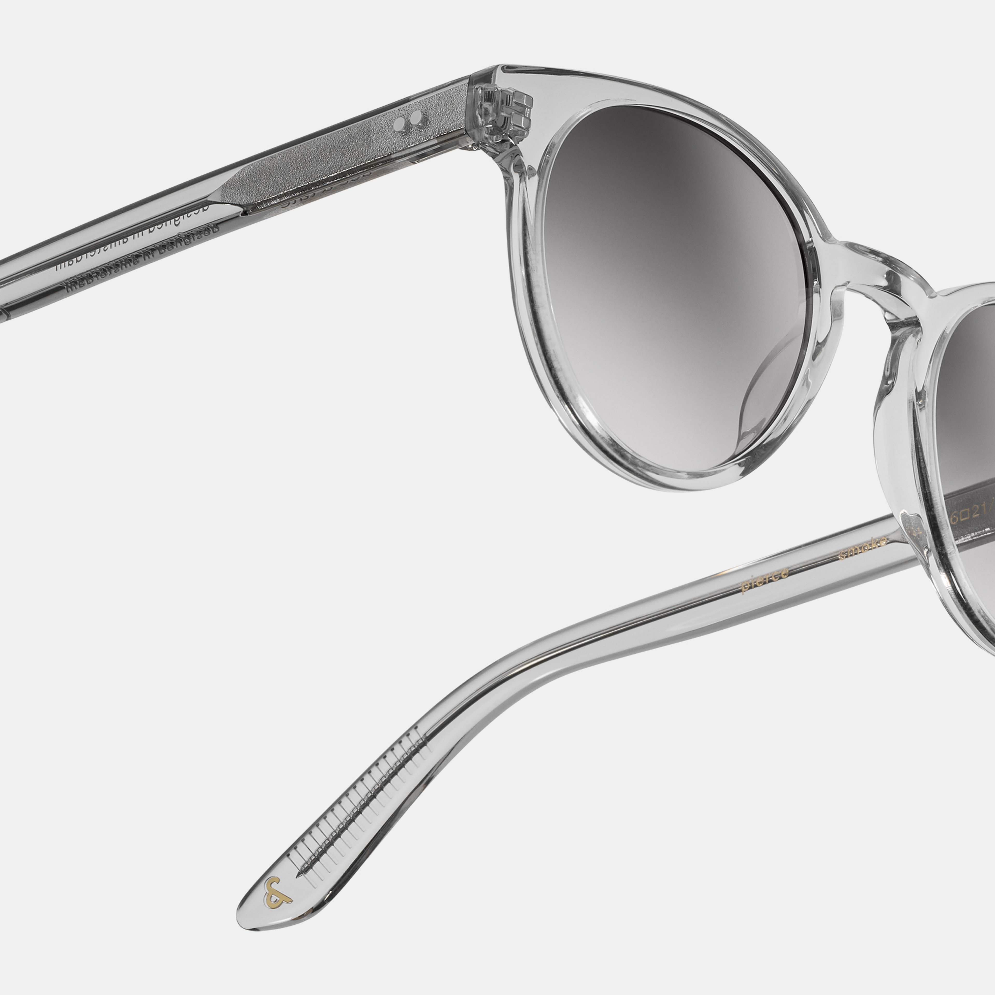Ace & Tate Sonnenbrillen | Rund Acetat in Transparent, Grau
