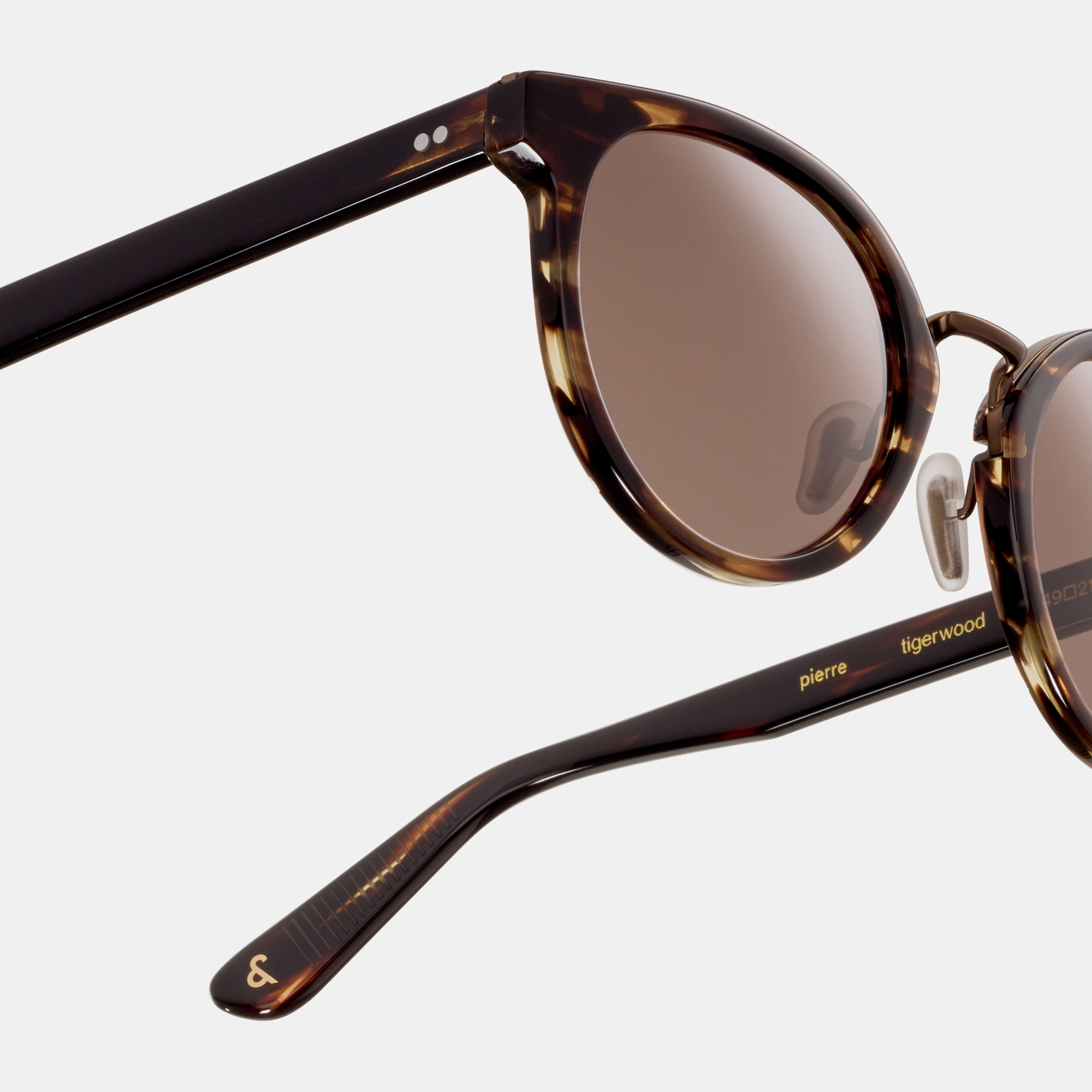 Ace & Tate Sonnenbrillen | Rund Acetat in Braun, Orange