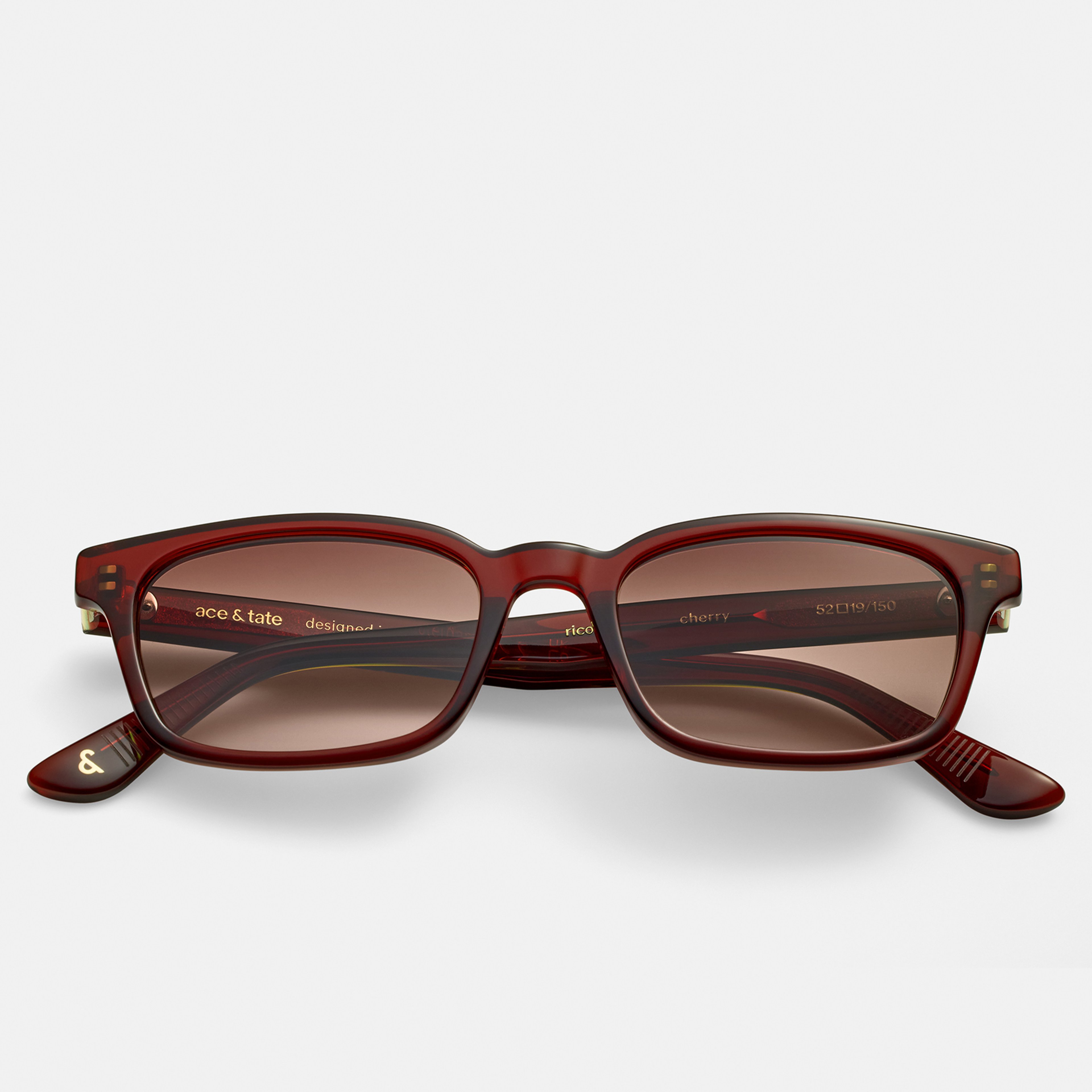 Ace & Tate Sunglasses | Square Acetate in Red