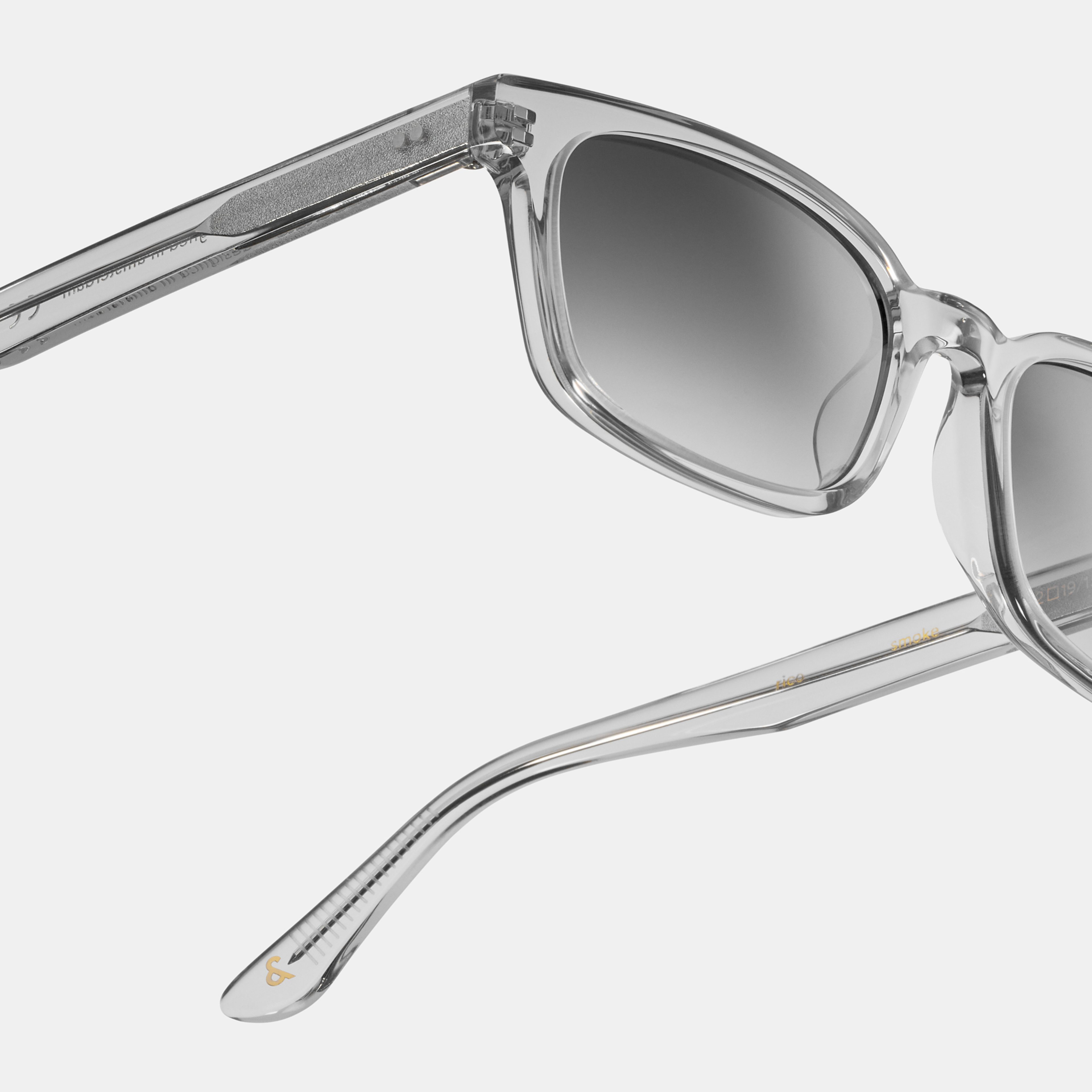 Ace & Tate Sunglasses | Square Acetate in Clear, Grey