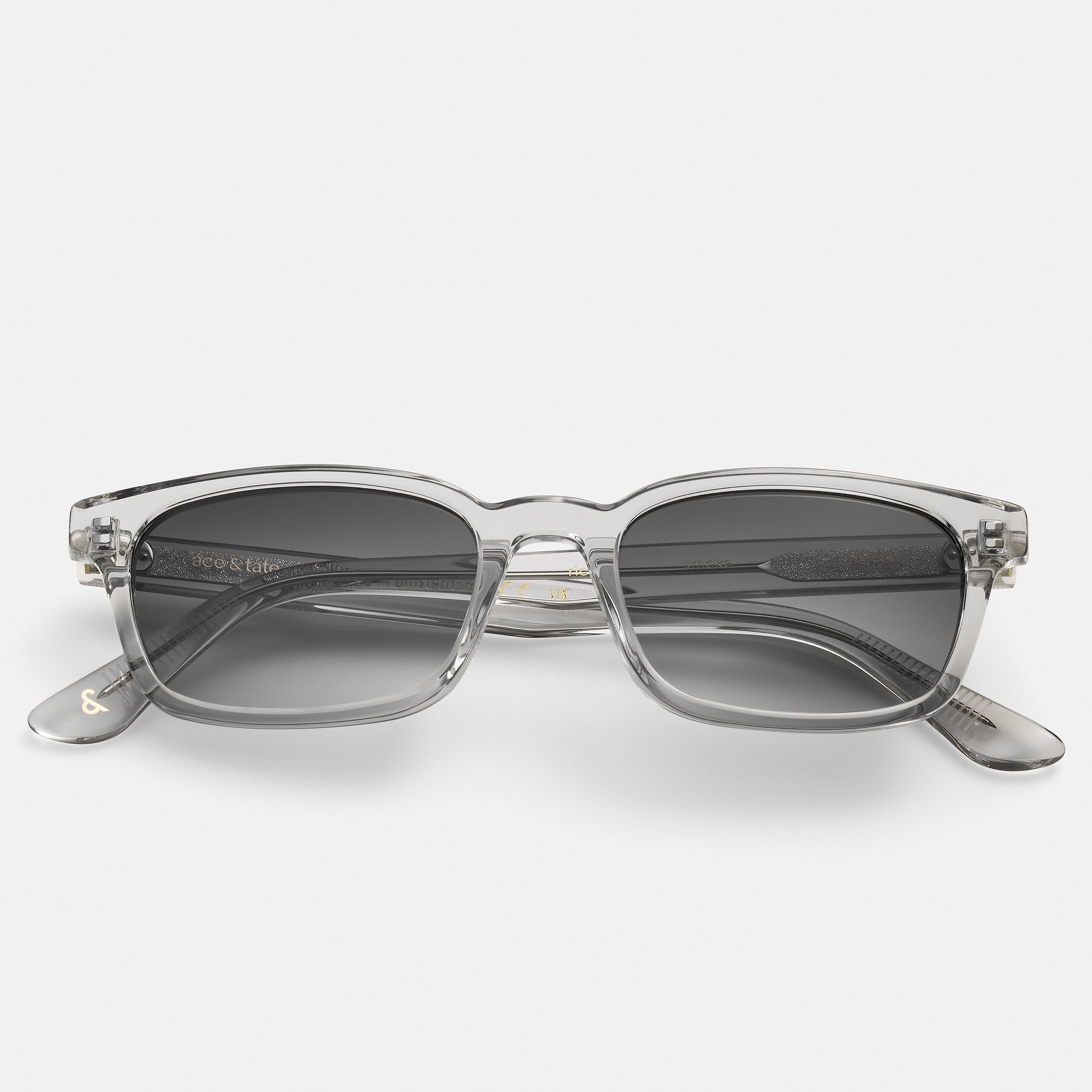 Ace & Tate Sunglasses | Square Acetate in Clear, Grey