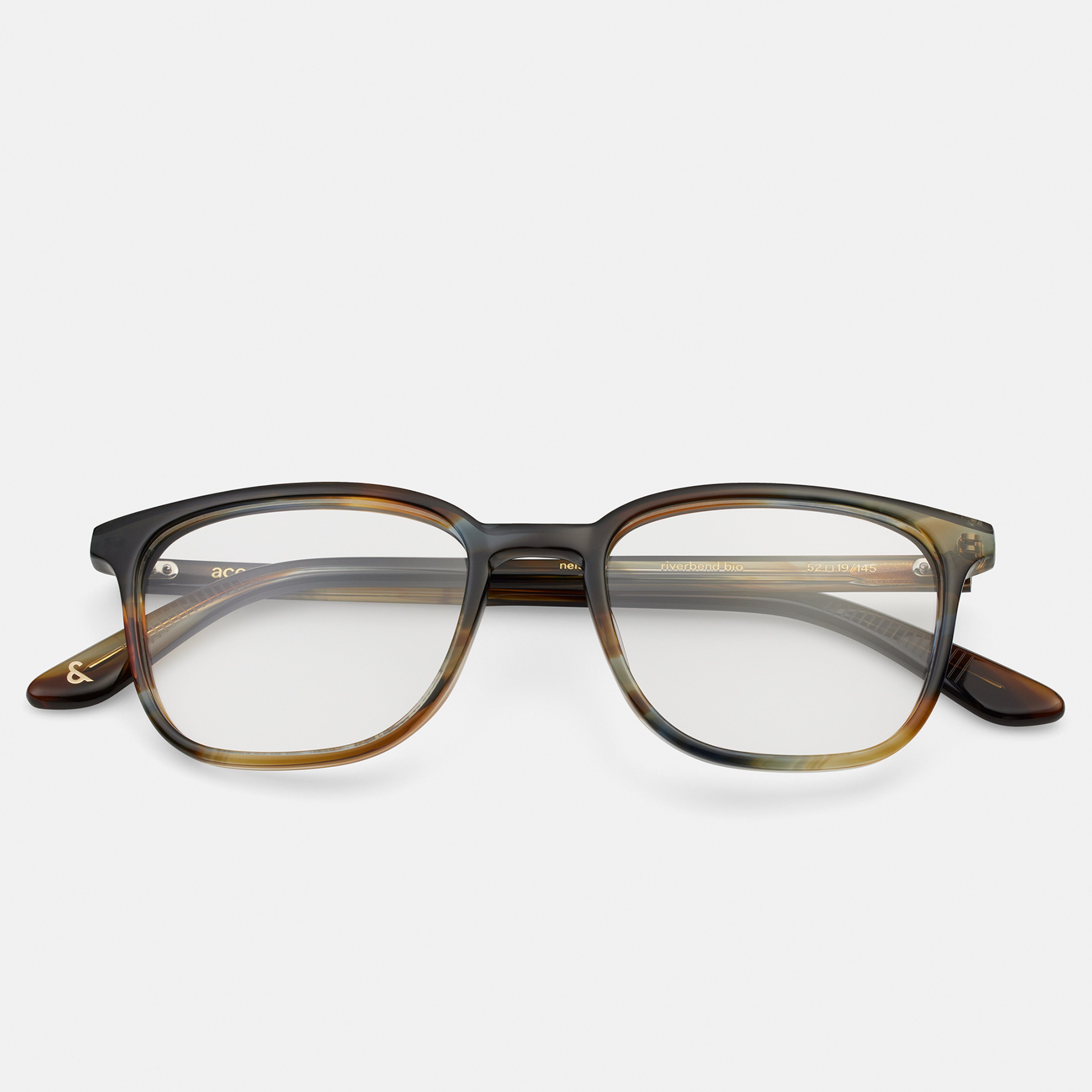 Ace & Tate Brillen | Rechteckig Acetat in Schwarz, Braun, Grau, Orange