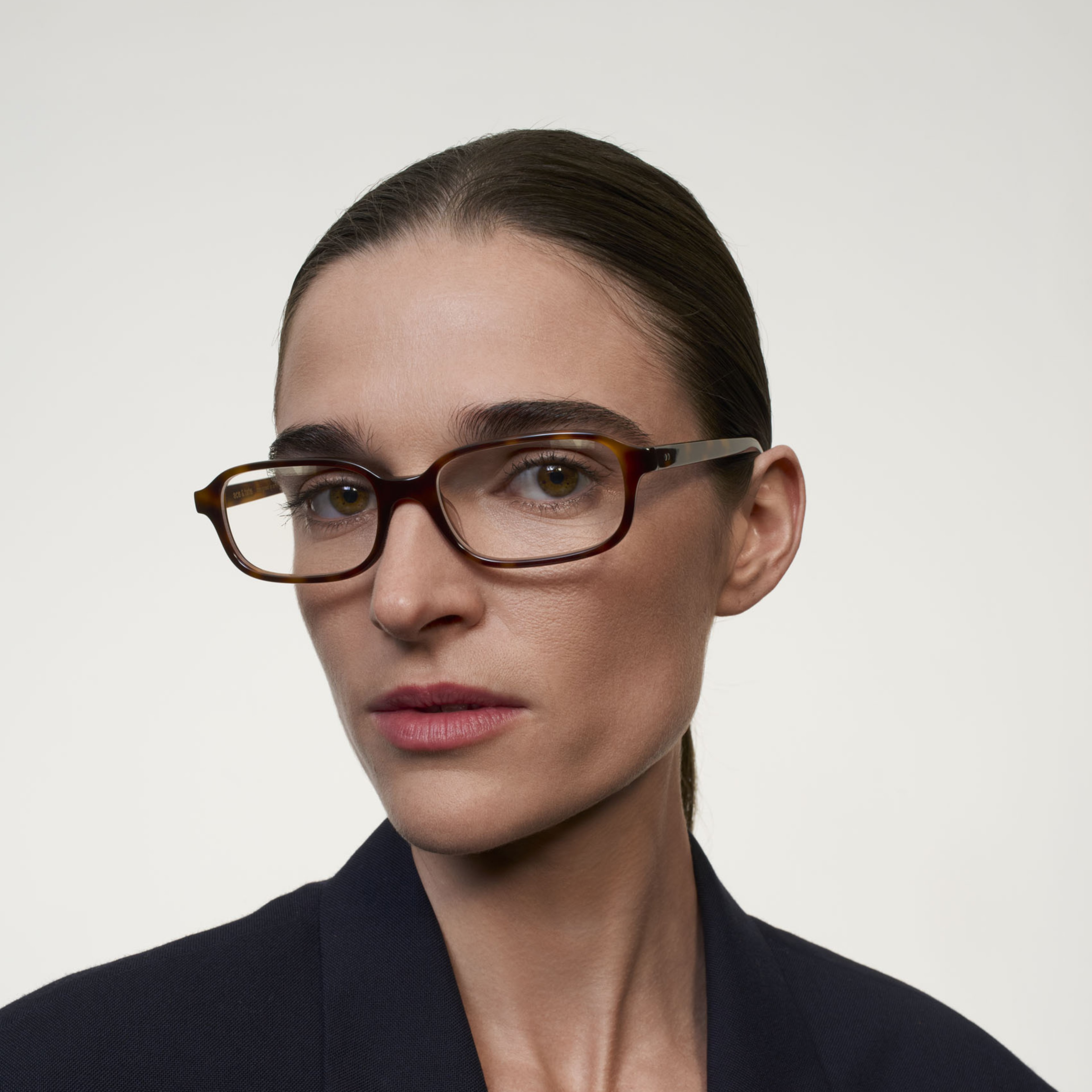 Ace & Tate Glasses | Rectangle Acetate in Black, Brown
