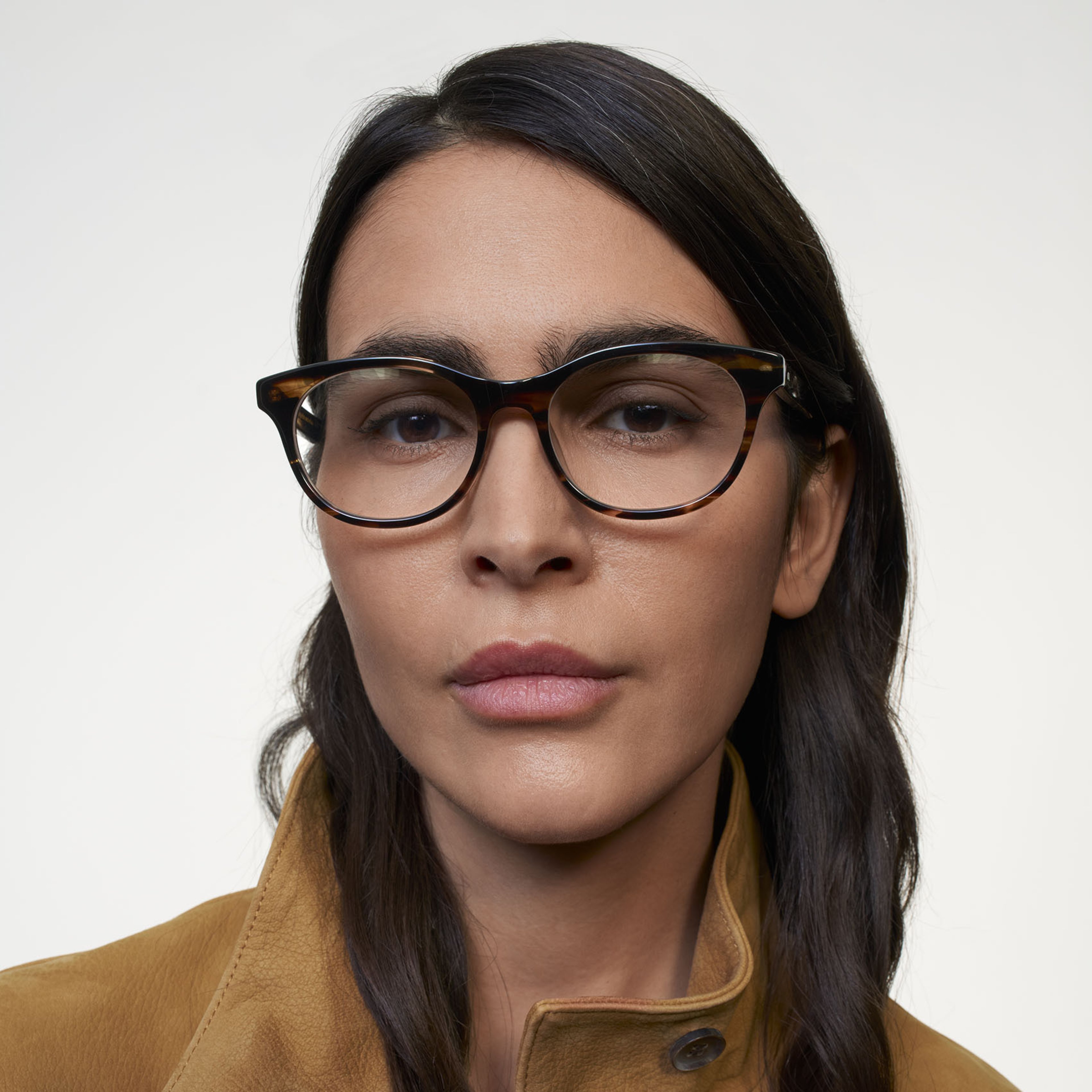 Ace & Tate Brillen | Rond Acetaat in Bruin, Oranje