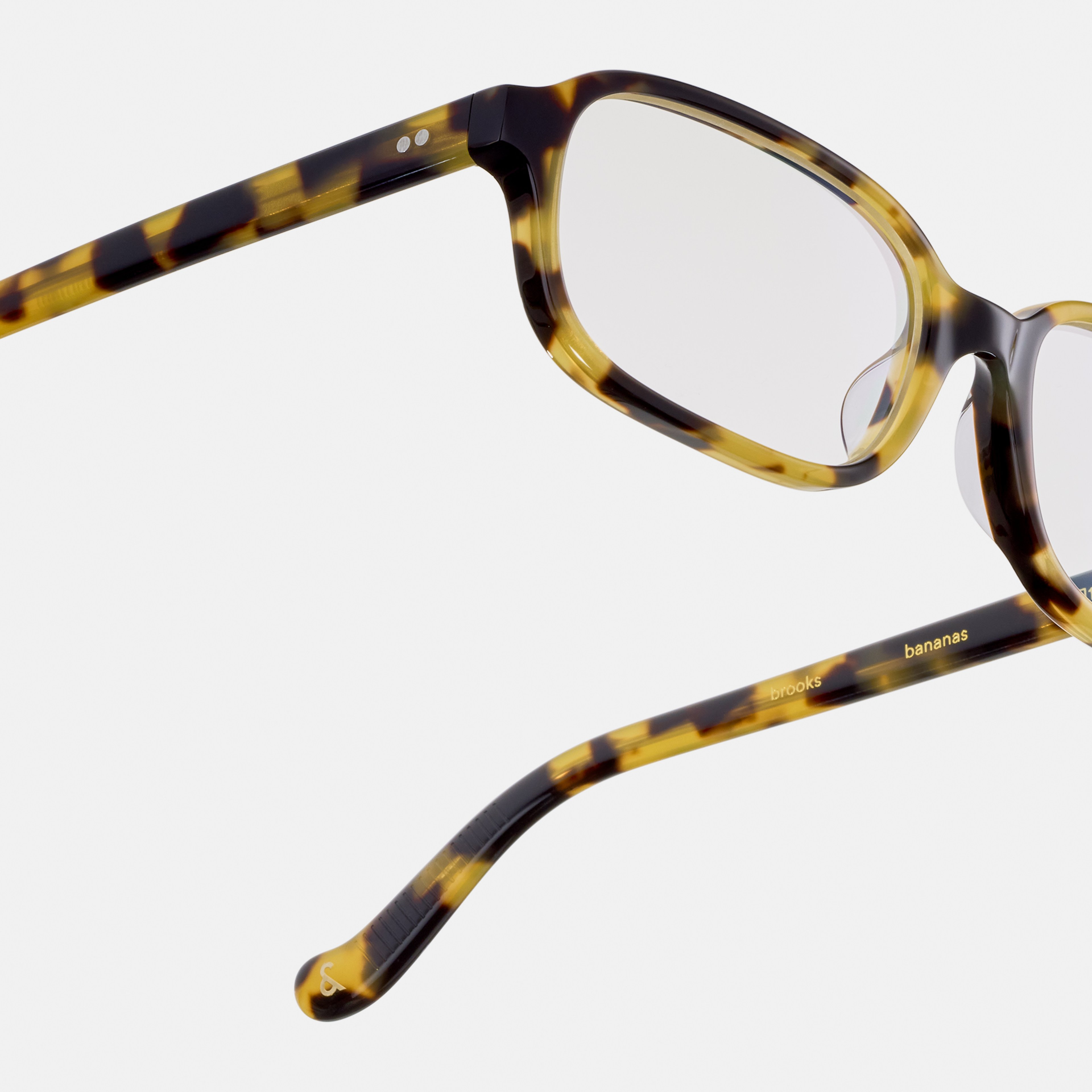 Ace & Tate Glasses | Rectangle Acetate in Brown, Yellow