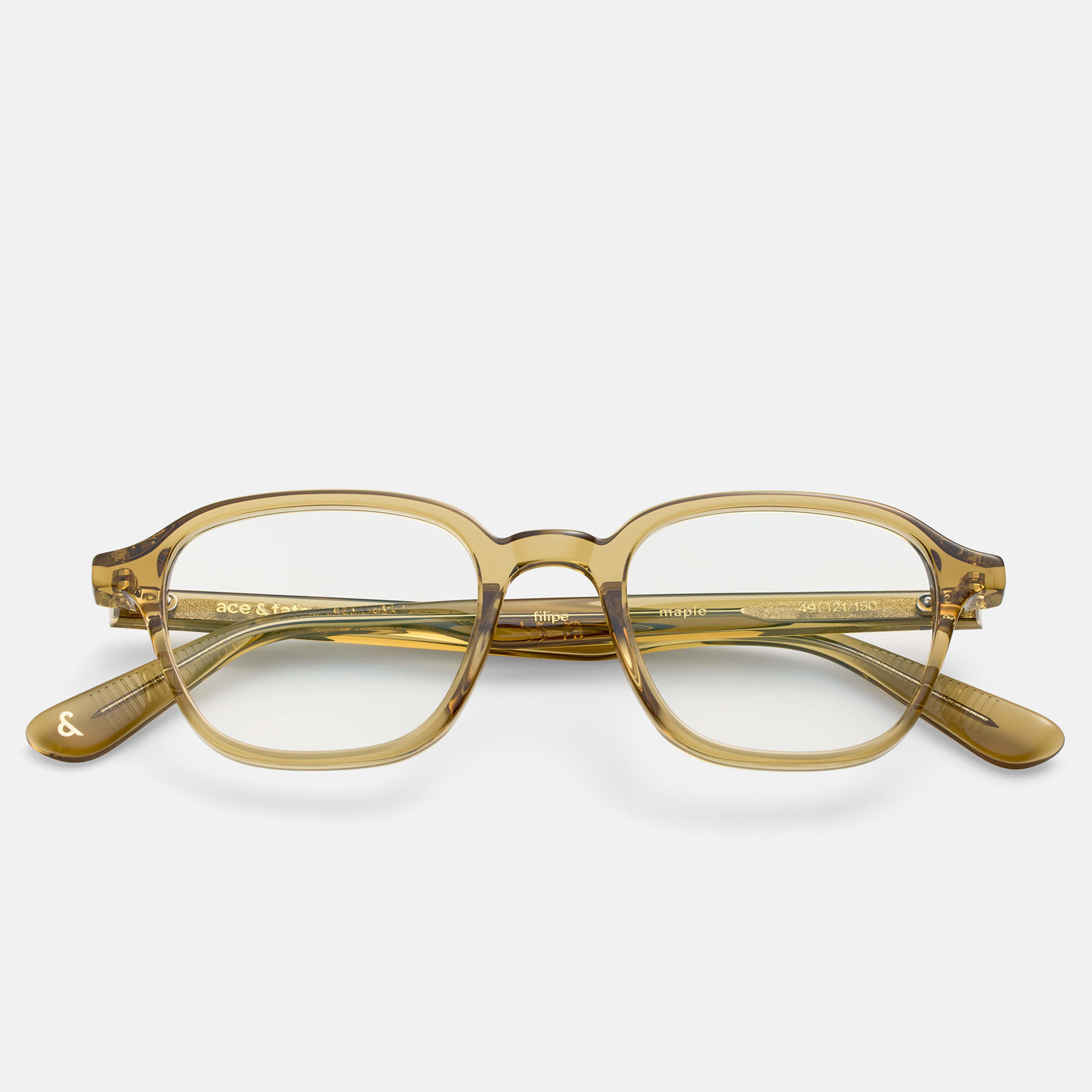 Ace & Tate Brillen | Vierkant Acetaat in Bruin