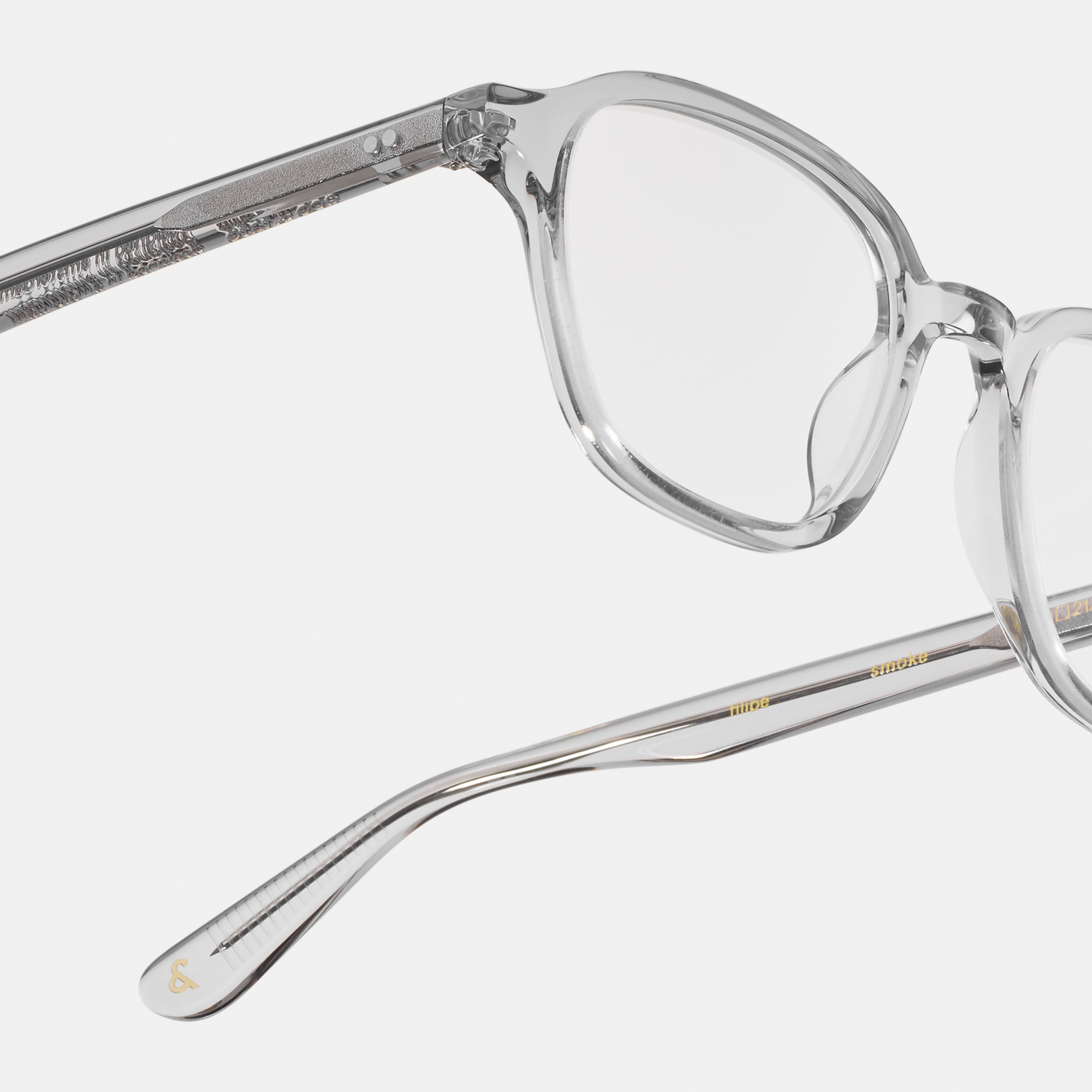 Ace & Tate Brillen | Vierkant Acetaat in Doorzichtig, Grijs